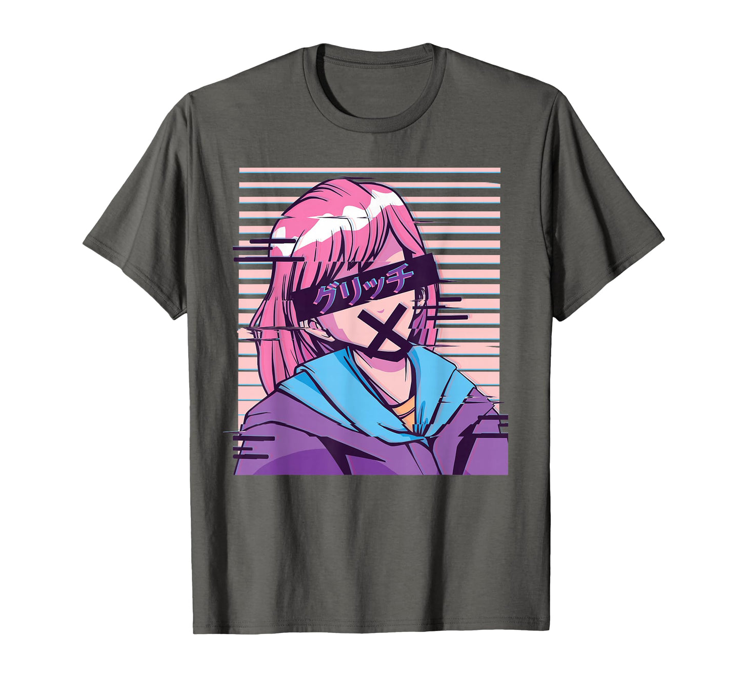 Japanese Aesthetics Anime Glitched T-Shirt - Minimalist Print Unisex - T-Shirt, Sweatshirt, Hoodie