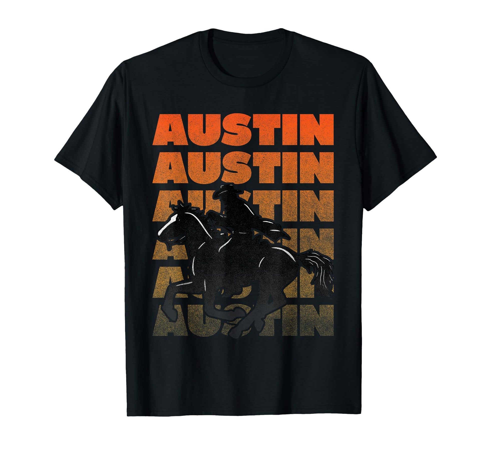 Austin Texas Cowboy Riding Horse T-Shirt - Minimalist Print for Adults - T-Shirt, Sweatshirt, Hoodie