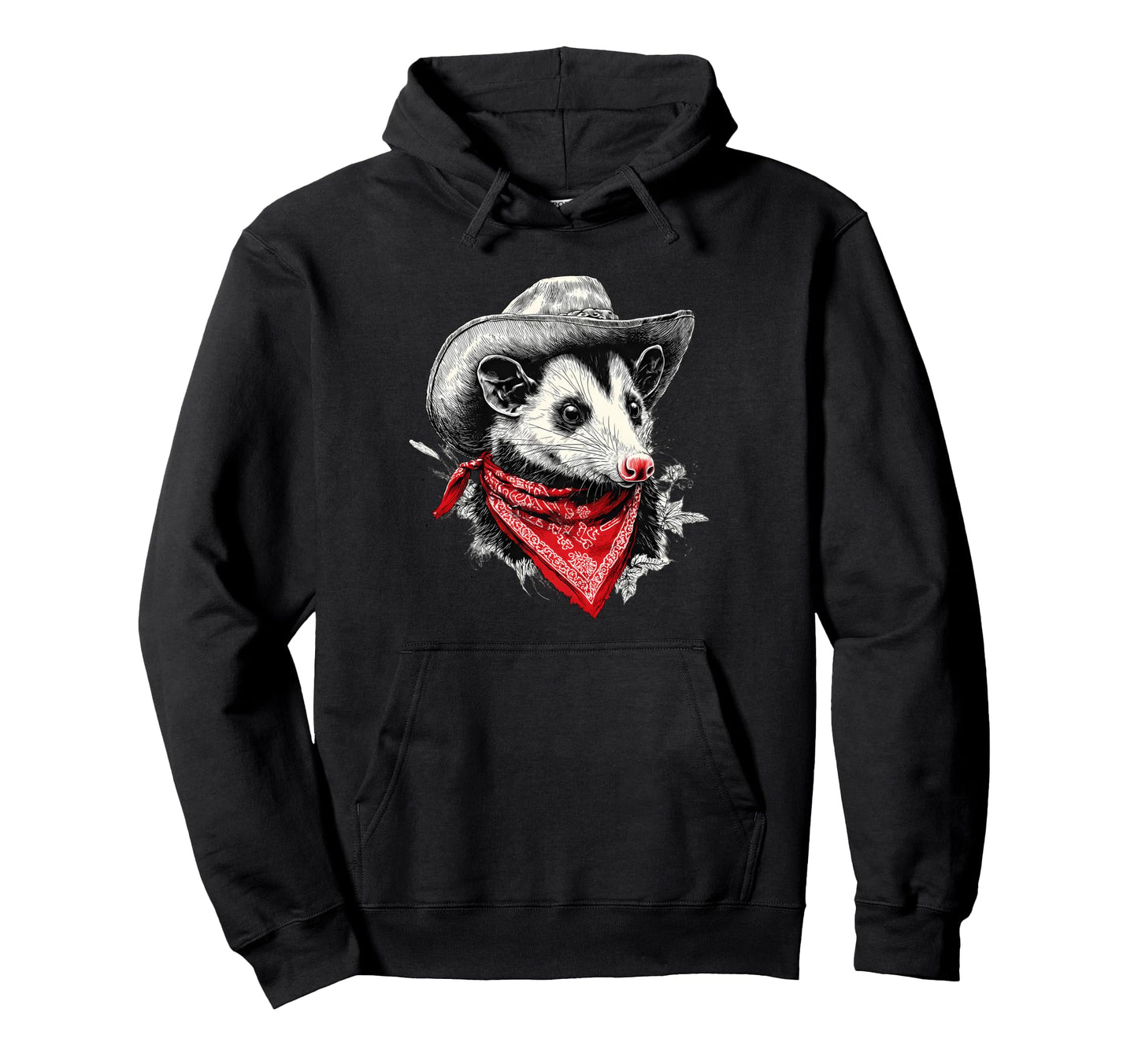 Country Cowboy Opossum Rodeo Possum Hoodie - Streetwear Style Unisex - T-Shirt, Sweatshirt, Hoodie