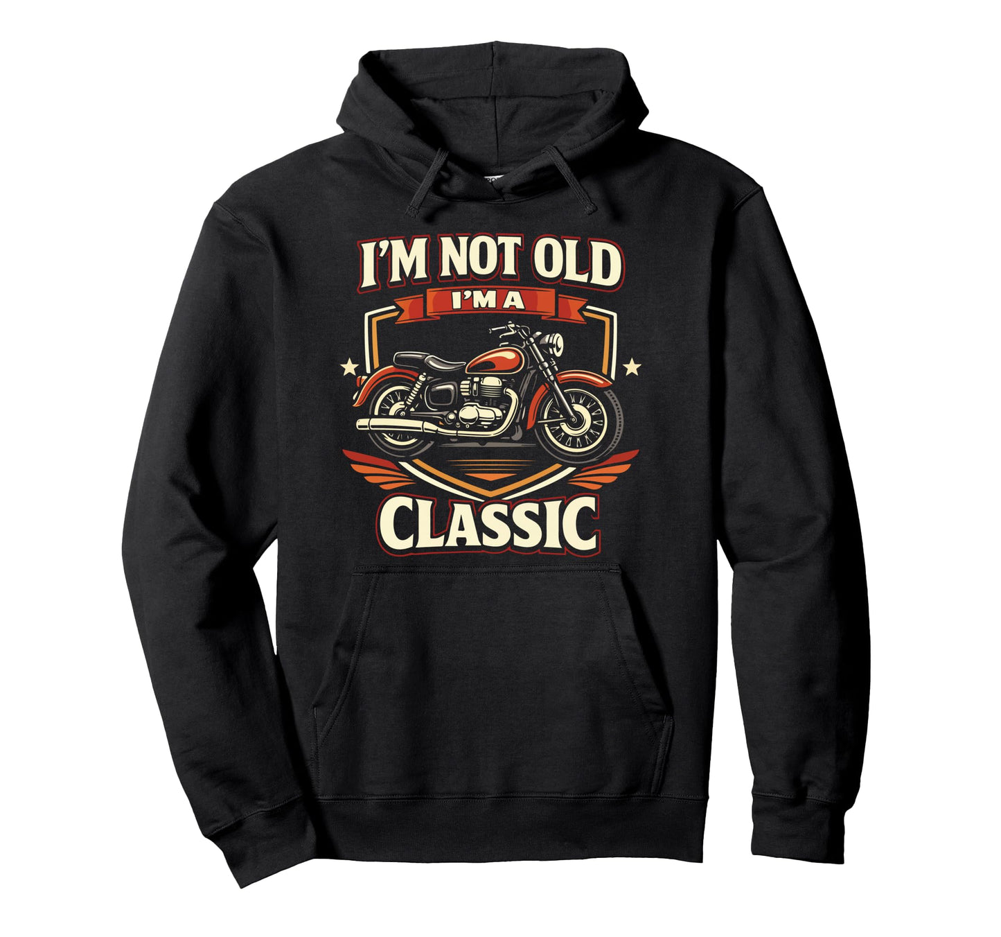 Motorcycle Biker Retired Grandpa Hoodie - Custom Art Print Men Women - T-Shirt, Sweatshirt, Hoodie