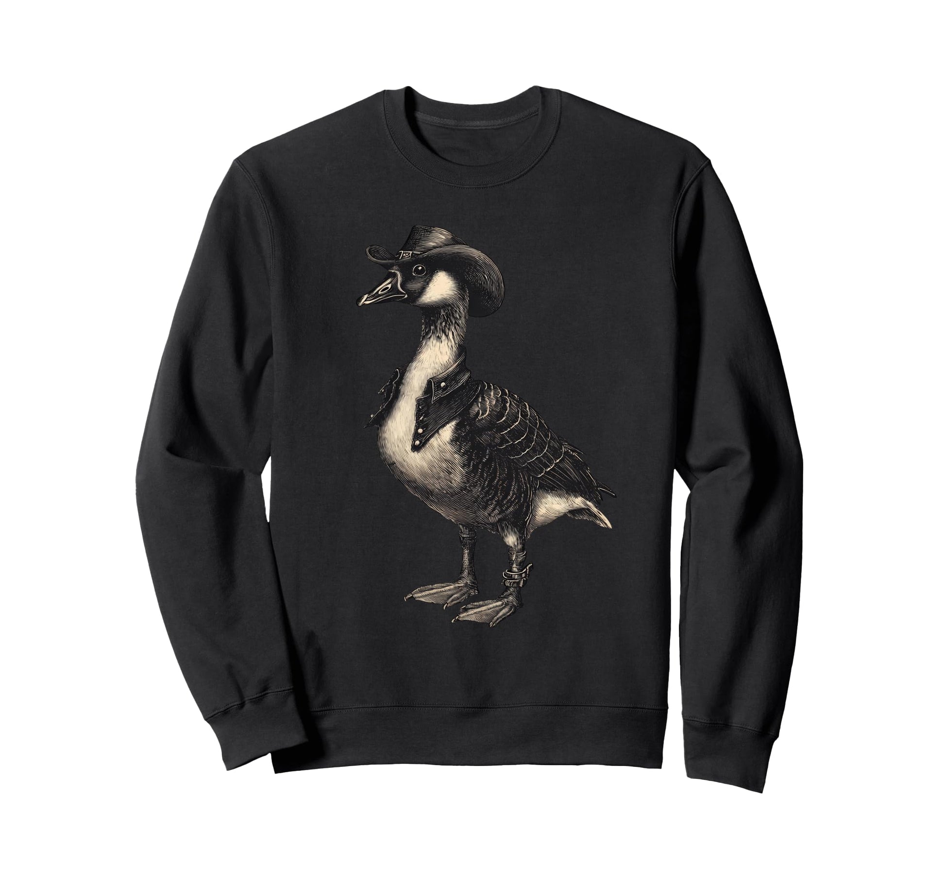 Country Cowboy Goose Rodeo Sweatshirt - Minimalist Print for Adults - T-Shirt, Sweatshirt, Hoodie