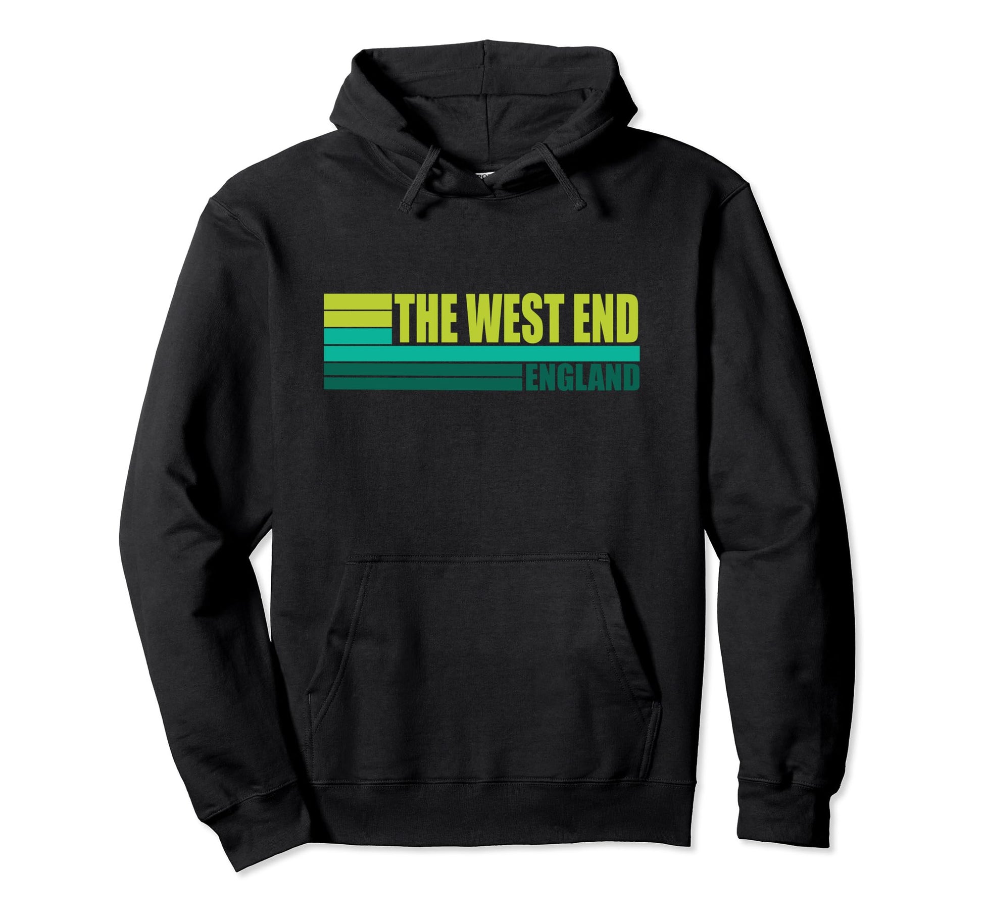 Green West End London England Uk Hoodie - Casual Everyday Wear Men Women - T-Shirt, Sweatshirt, Hoodie