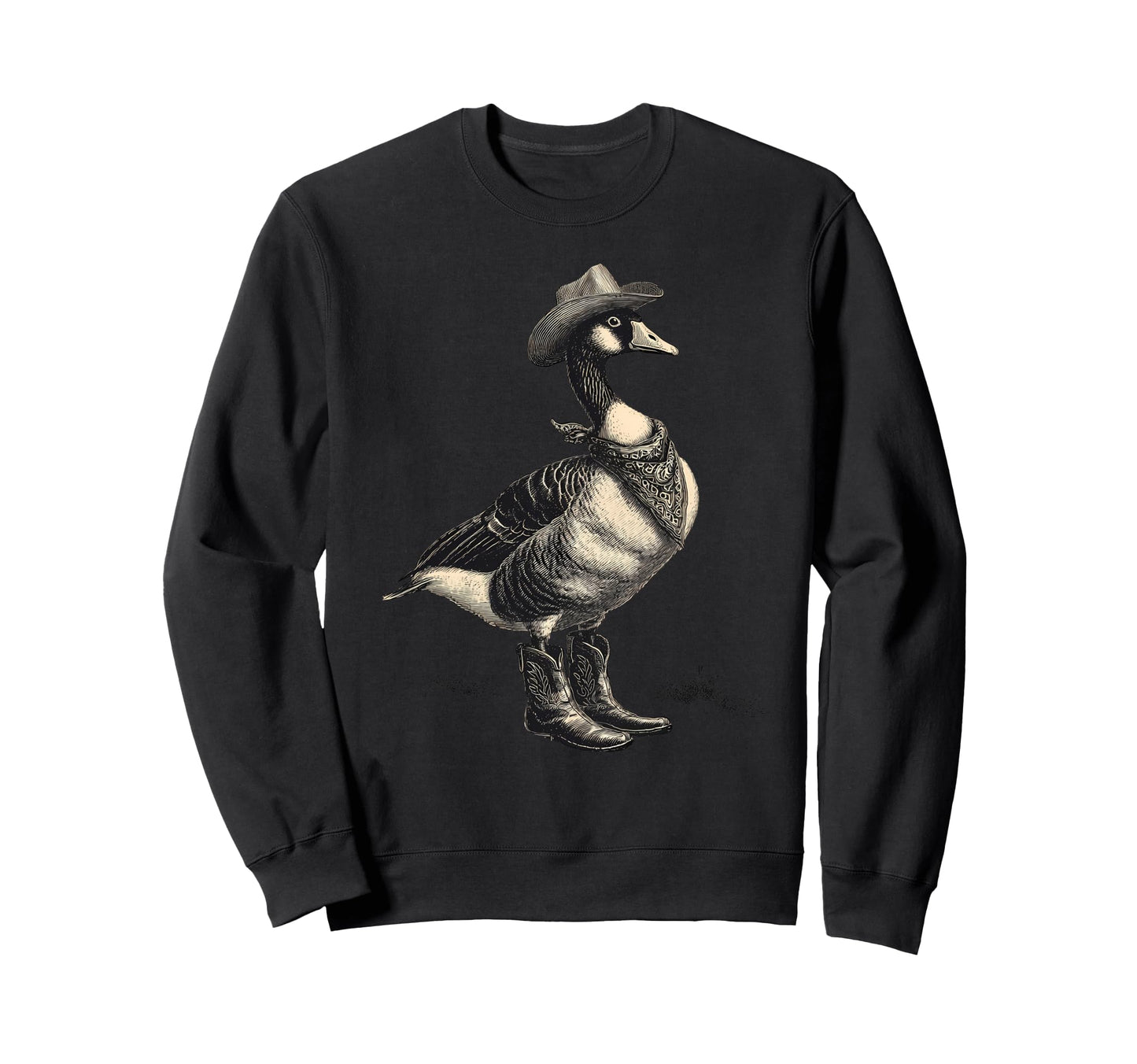 Goose Cowboy Rodeo Cowgirl Sweatshirt - Custom Art Print for Adults - T-Shirt, Sweatshirt, Hoodie