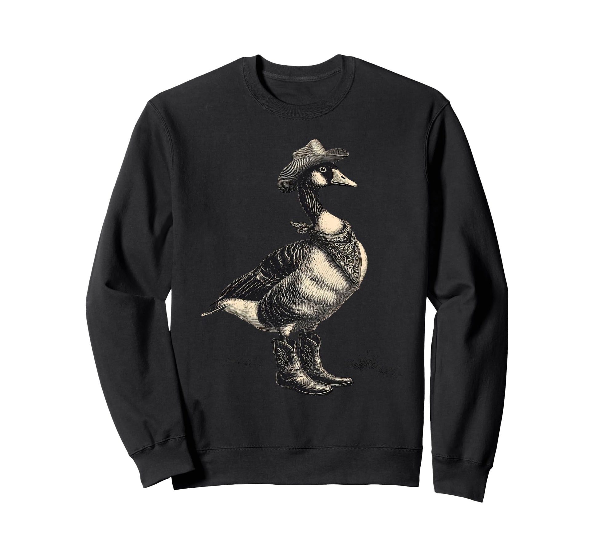 Goose Cowboy Rodeo Cowgirl Sweatshirt - Custom Art Print for Adults - T-Shirt, Sweatshirt, Hoodie