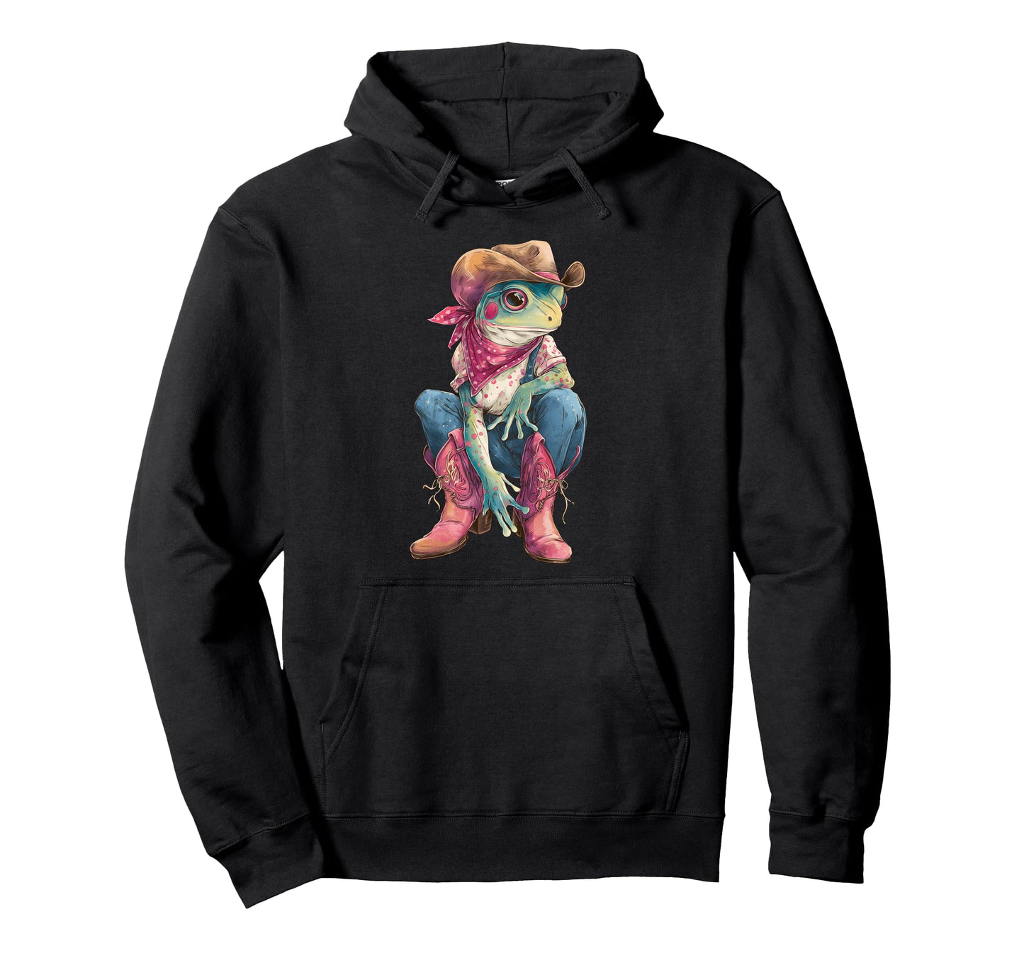 Country Cowboy Frog Toad Rodeo Cowgirl Hoodie - Streetwear Style Unisex - T-Shirt, Sweatshirt, Hoodie