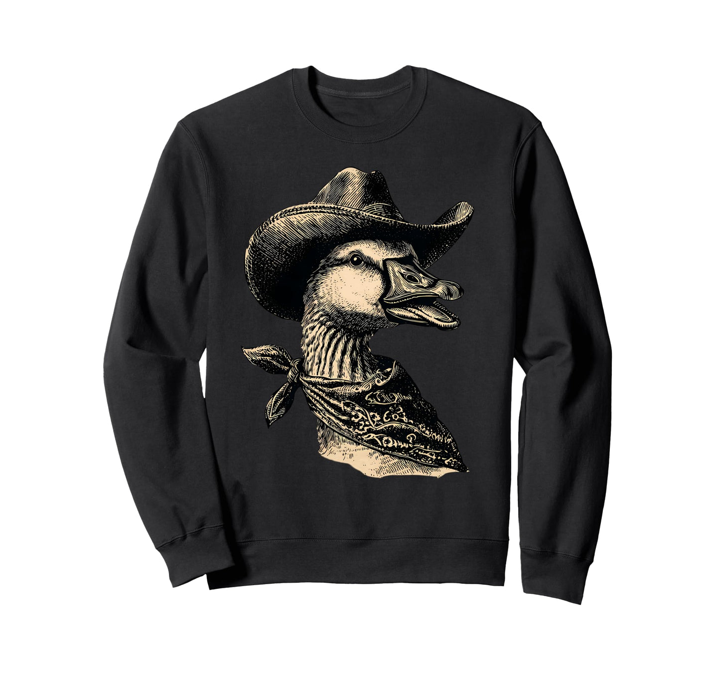 Goose Cowboy Rodeo Cowgirl Sweatshirt - Fun Novelty Design for Adults - T-Shirt, Sweatshirt, Hoodie