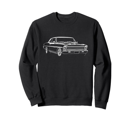 1966 1967 Nova Ss Muscle Car Sweatshirt - Aesthetic Graphic Unisex - T-Shirt, Sweatshirt, Hoodie