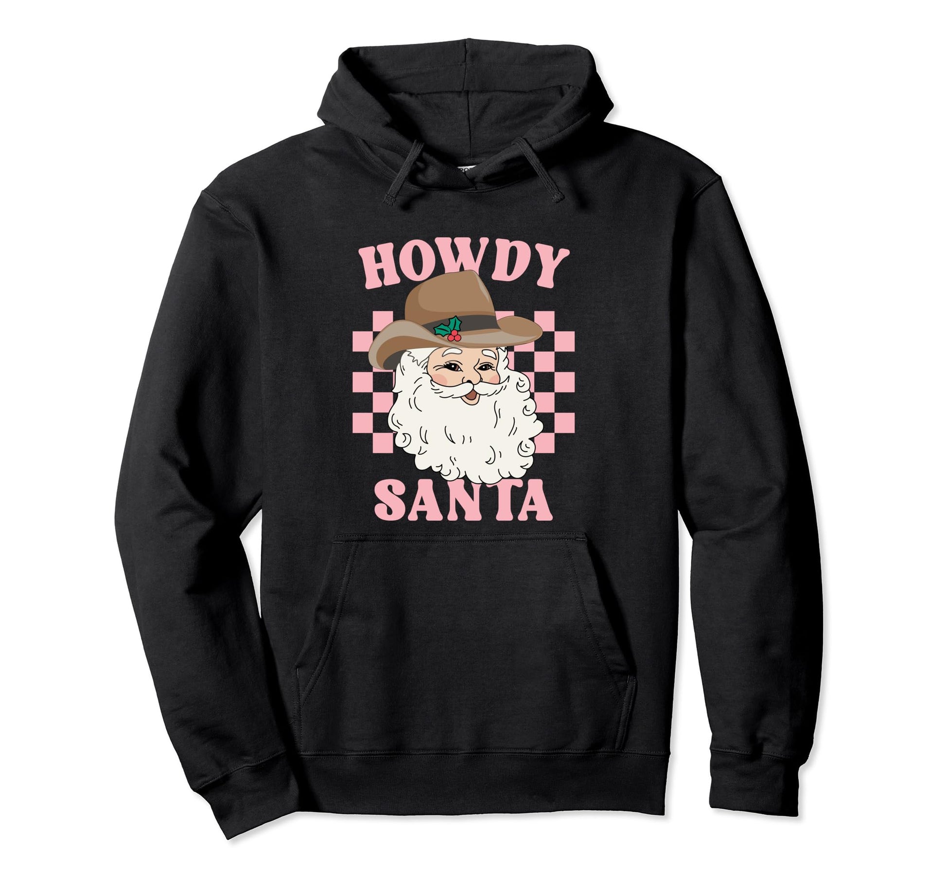 Country Cowboy Howdy Santa Groovy Hoodie - Graphic Print for Adults - T-Shirt, Sweatshirt, Hoodie