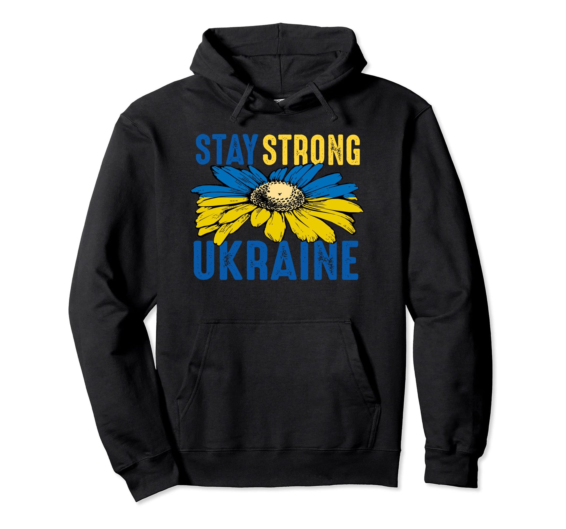 Stay Strong Ukraine Sunflower Hippie Hoodie - Trendy Graphic for Adults - T-Shirt, Sweatshirt, Hoodie