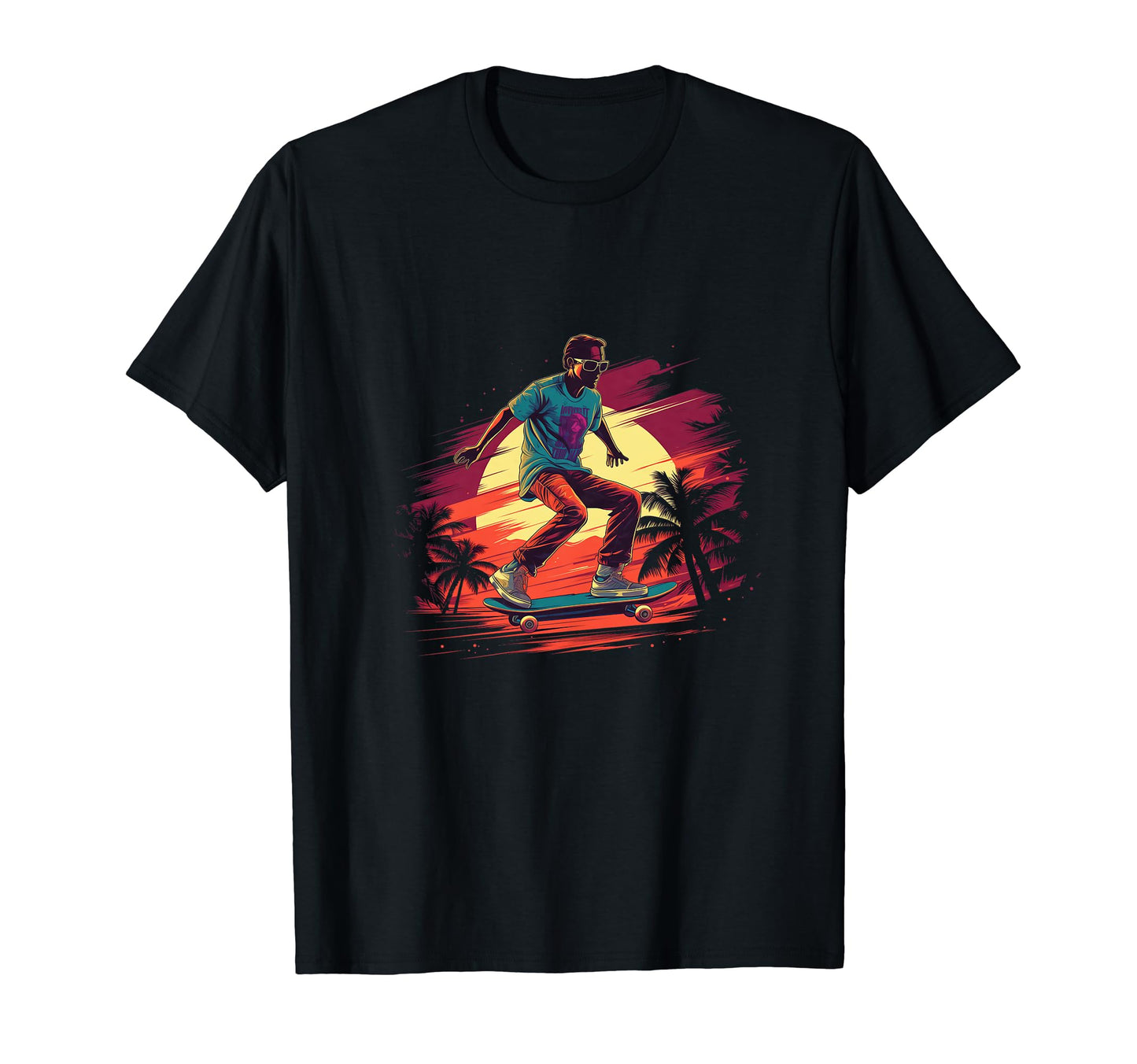 Vaporwave Skateboarding Aesthetic T-Shirt - Aesthetic Graphic Unisex - T-Shirt, Sweatshirt, Hoodie
