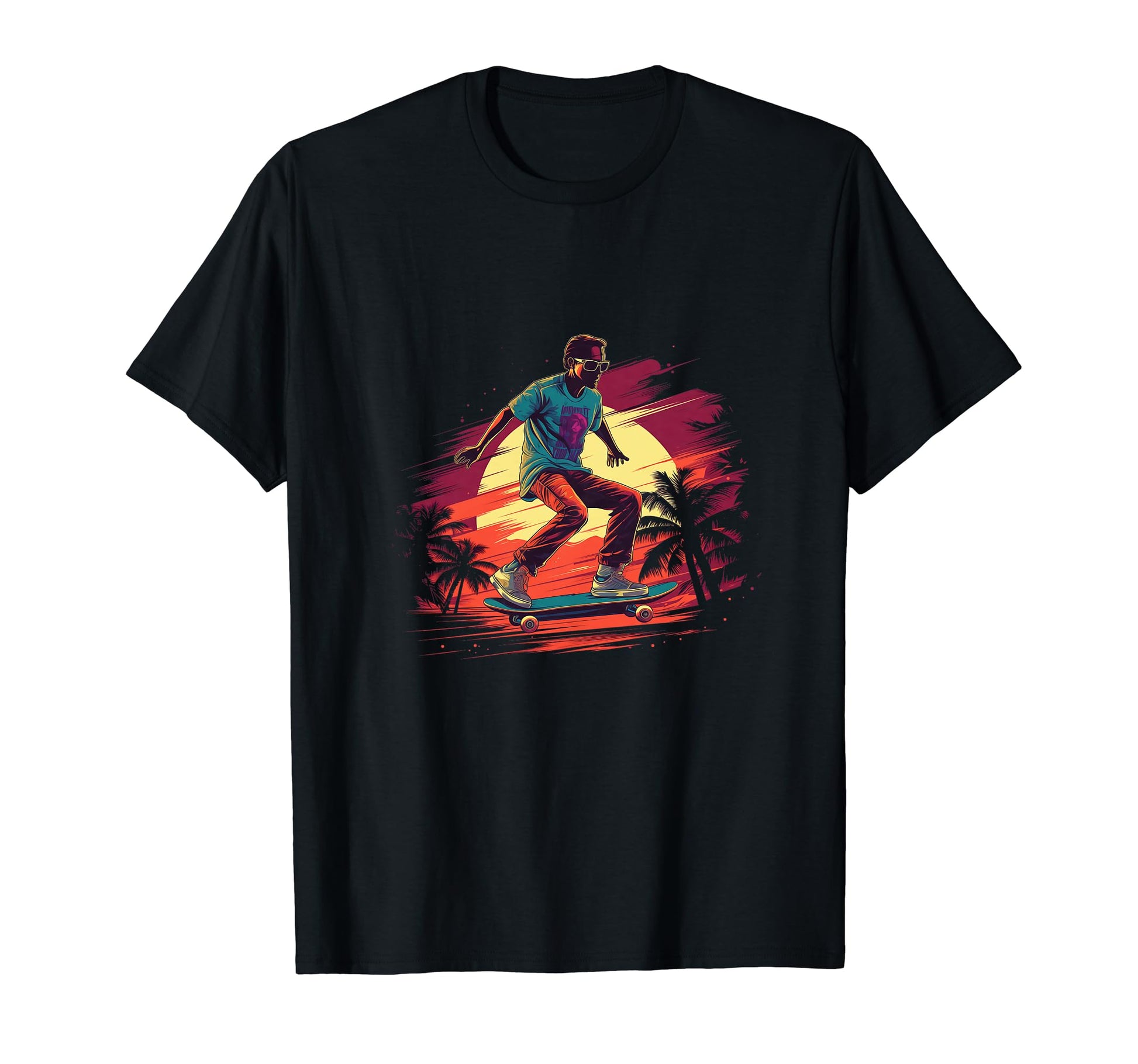 Vaporwave Skateboarding Aesthetic T-Shirt - Aesthetic Graphic Unisex - T-Shirt, Sweatshirt, Hoodie