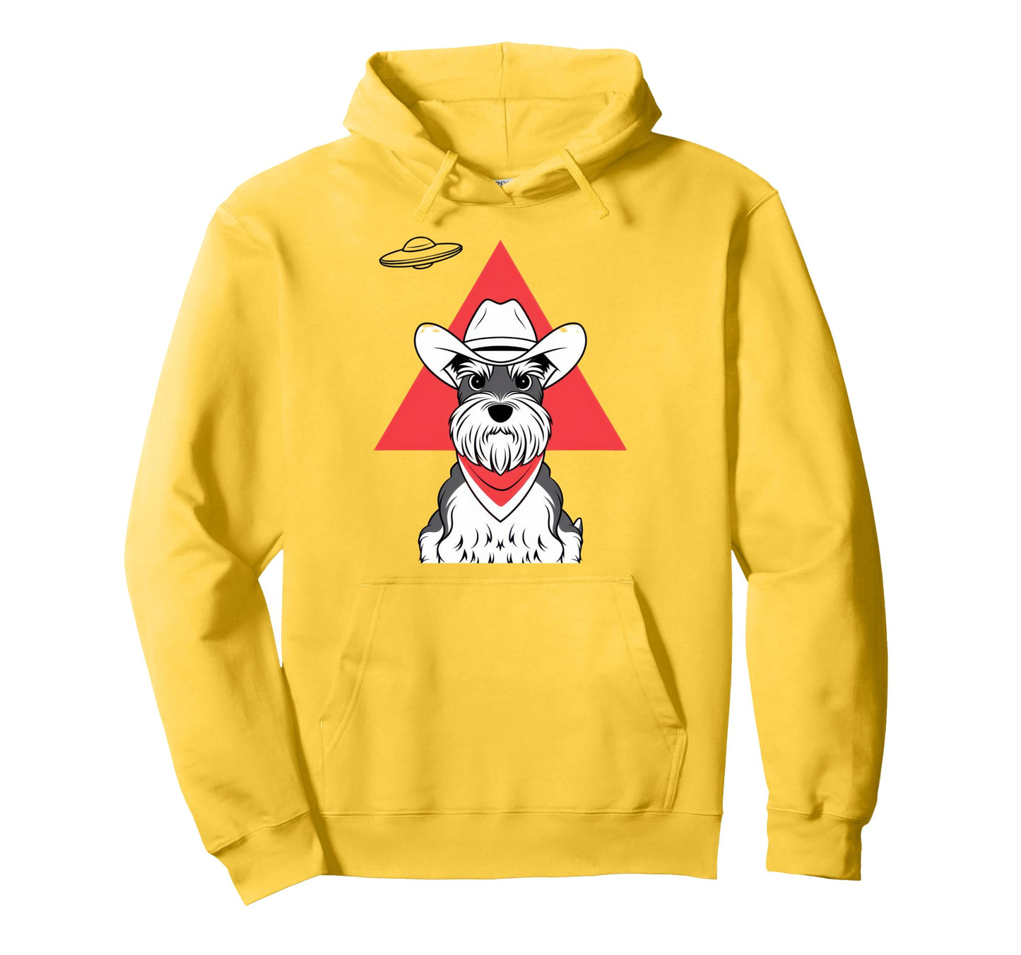 Schnauzer Schnauzer Ufo Western Hoodie - Graphic Print Men Women - T-Shirt, Sweatshirt, Hoodie