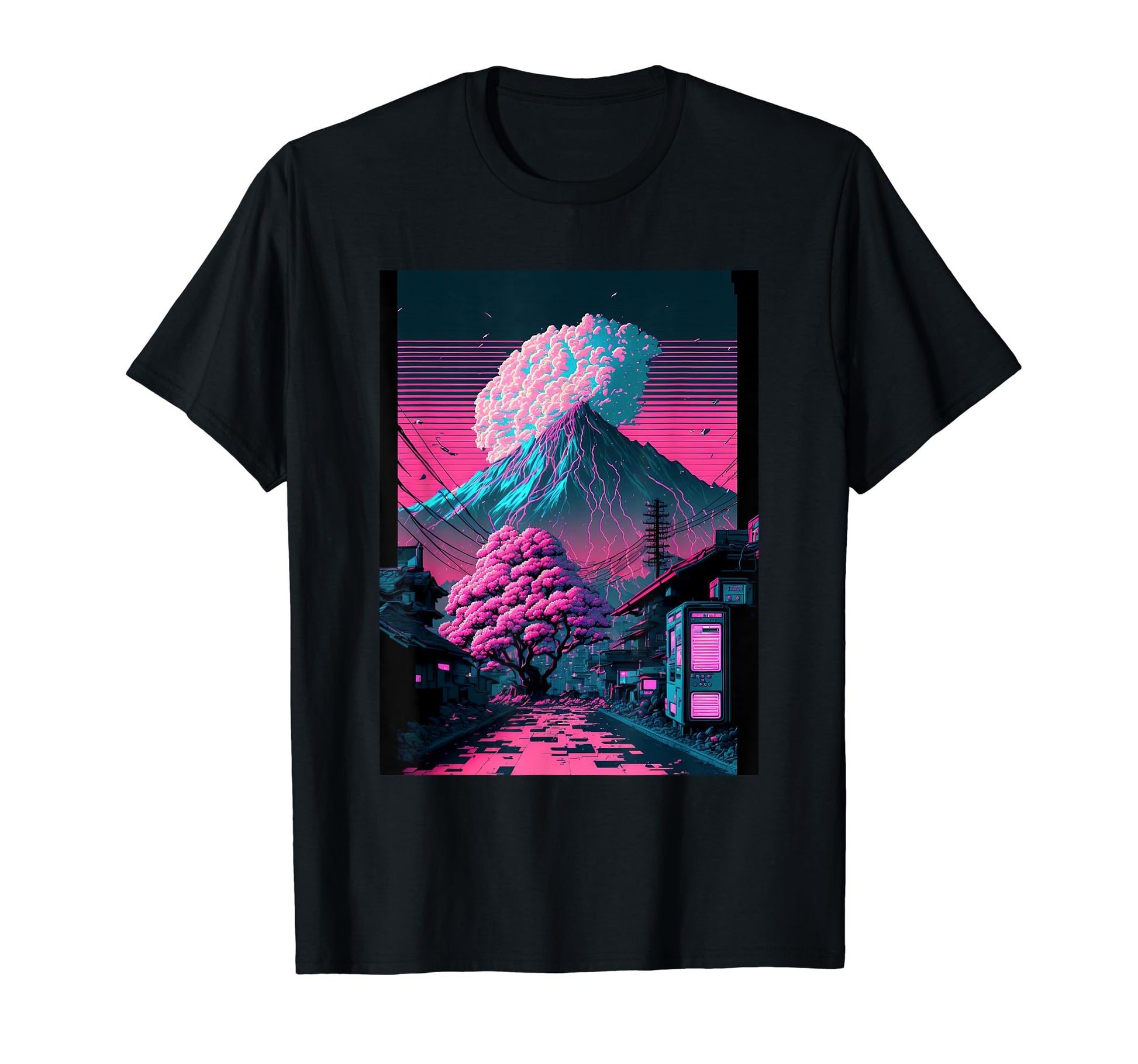 Mt Fuji Japanese Vaporwave Aesthetic T-Shirt - Trendy Graphic Men Women - T-Shirt, Sweatshirt, Hoodie
