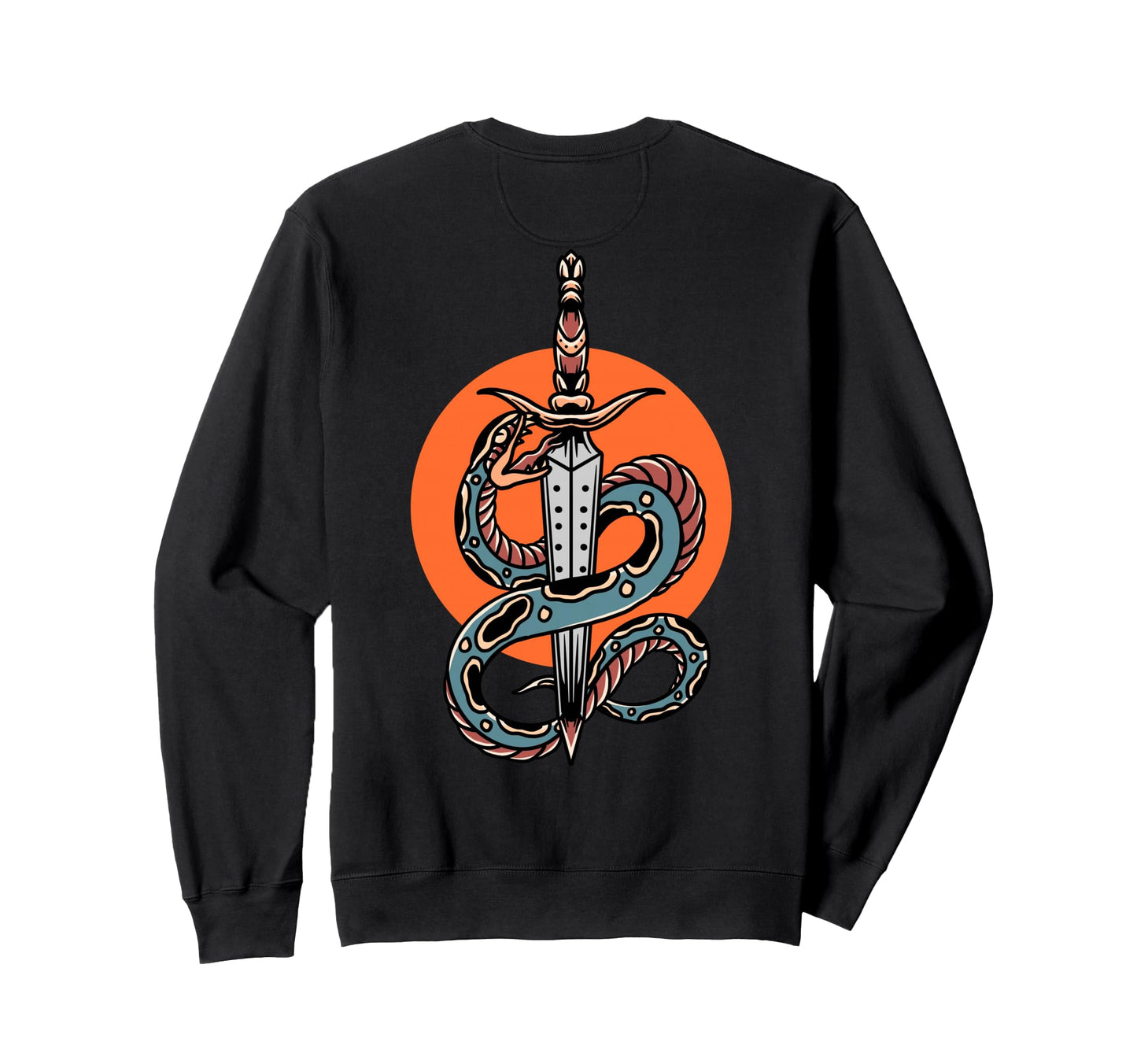 Sword Snake Backprint Aesthetic Sweatshirt - Aesthetic Graphic for Adults - T-Shirt, Sweatshirt, Hoodie