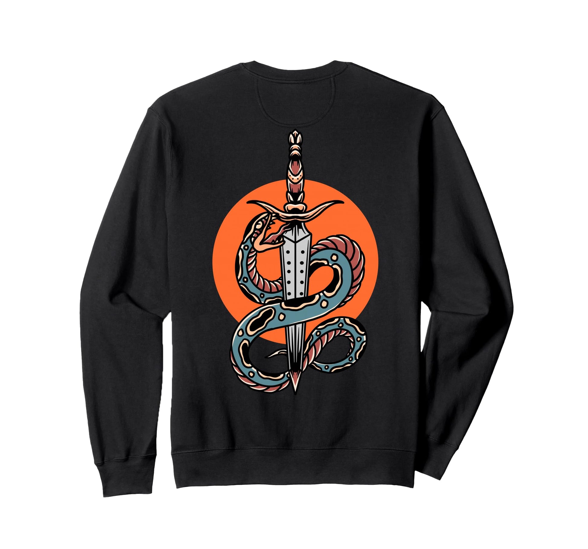 Sword Snake Backprint Aesthetic Sweatshirt - Aesthetic Graphic for Adults - T-Shirt, Sweatshirt, Hoodie