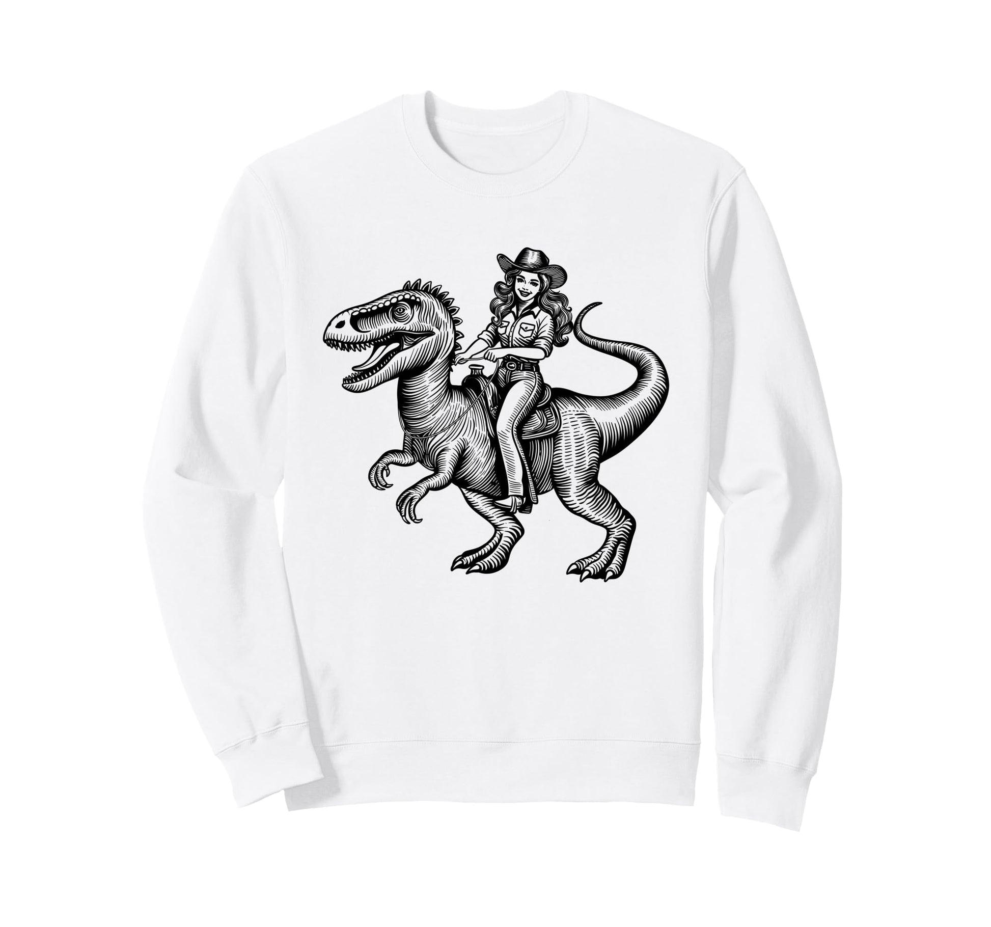 Funny Western Cowboy Cowgirl Riding Sweatshirt - Streetwear Style Unisex - T-Shirt, Sweatshirt, Hoodie