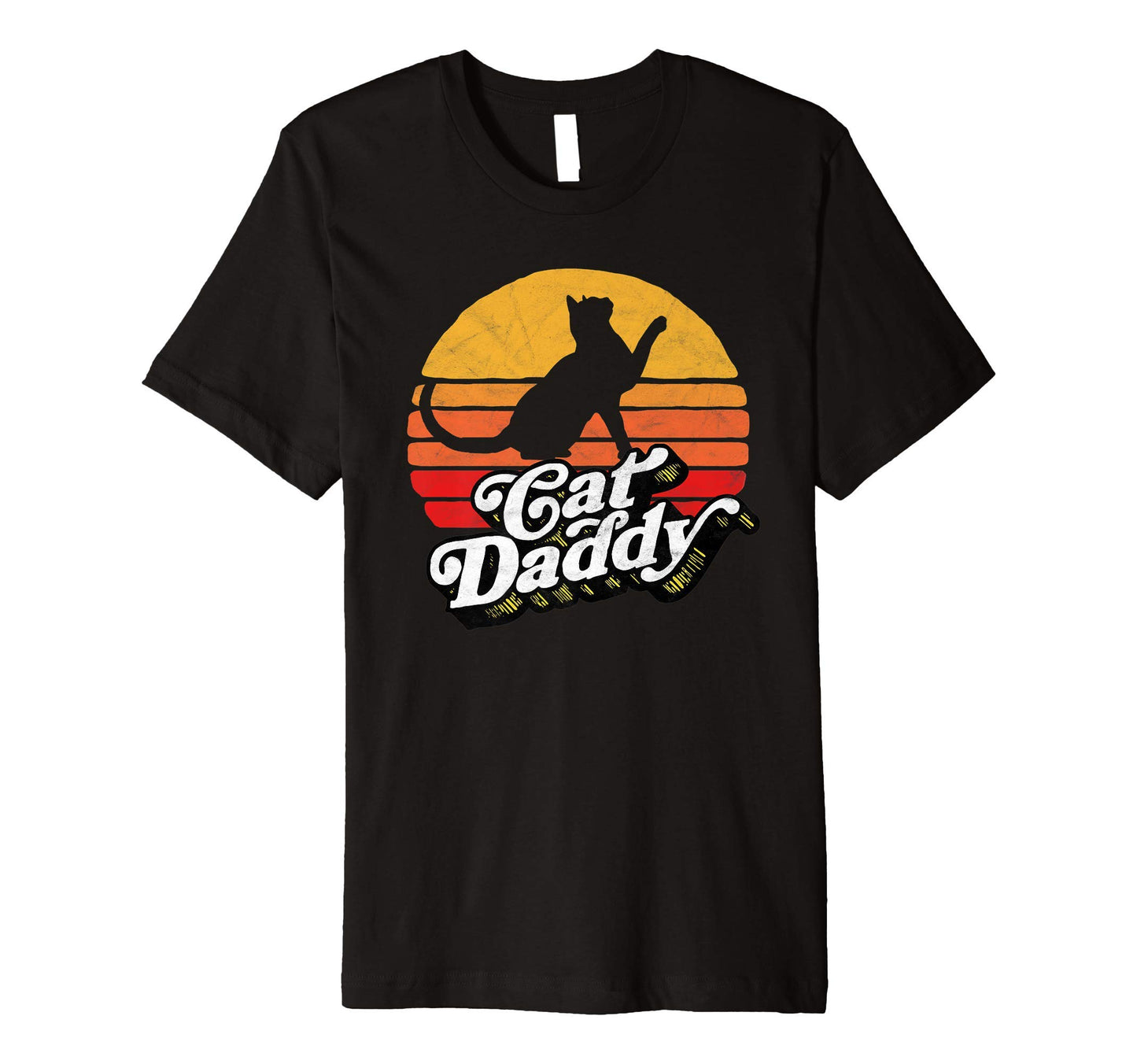 Cat Daddy 80S Sun Typography T-Shirt - Aesthetic Graphic for Adults - T-Shirt, Sweatshirt, Hoodie