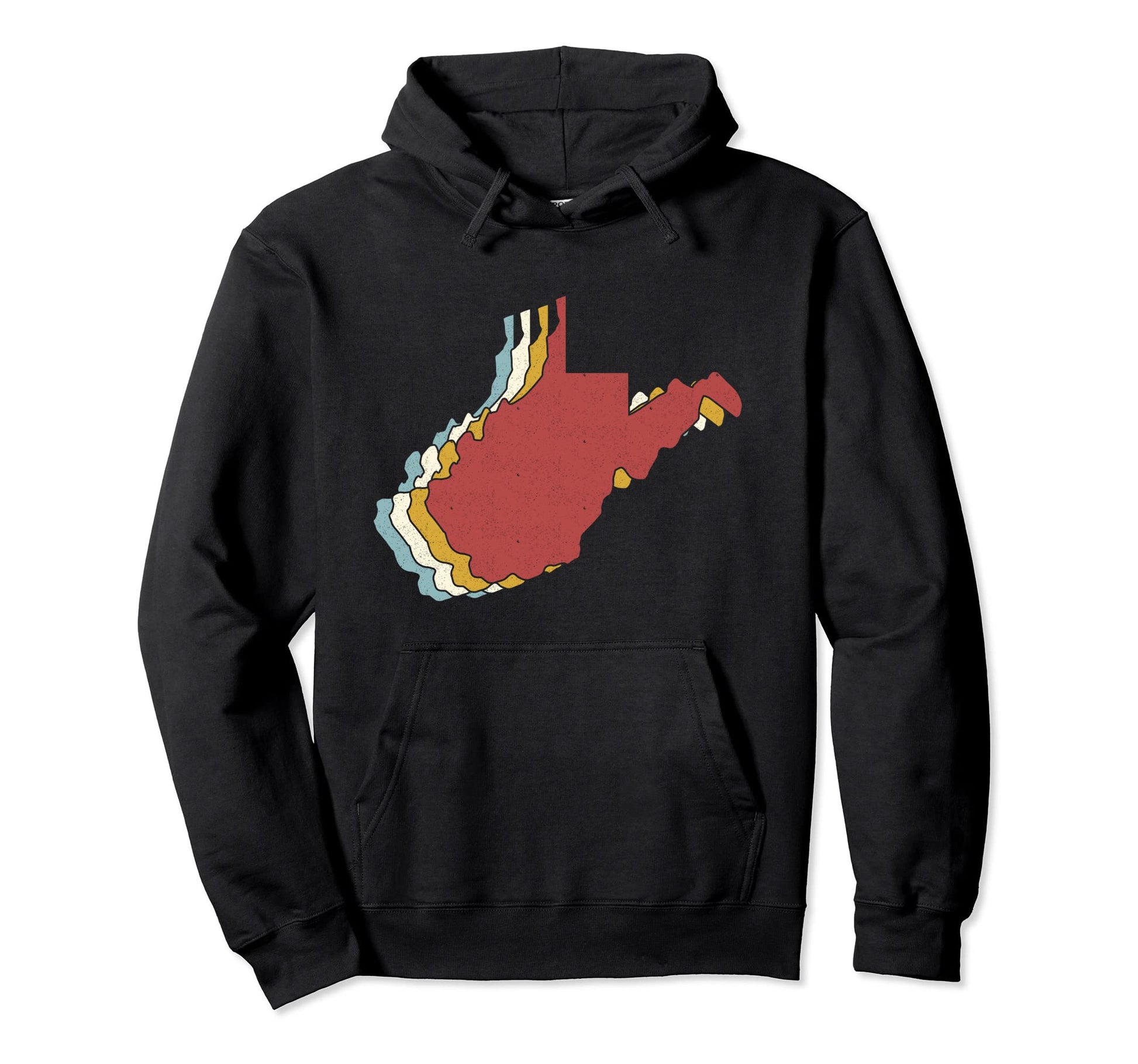 Usa State Map West Virginia Hoodie - Novelty Apparel Men Women - T-Shirt, Sweatshirt, Hoodie