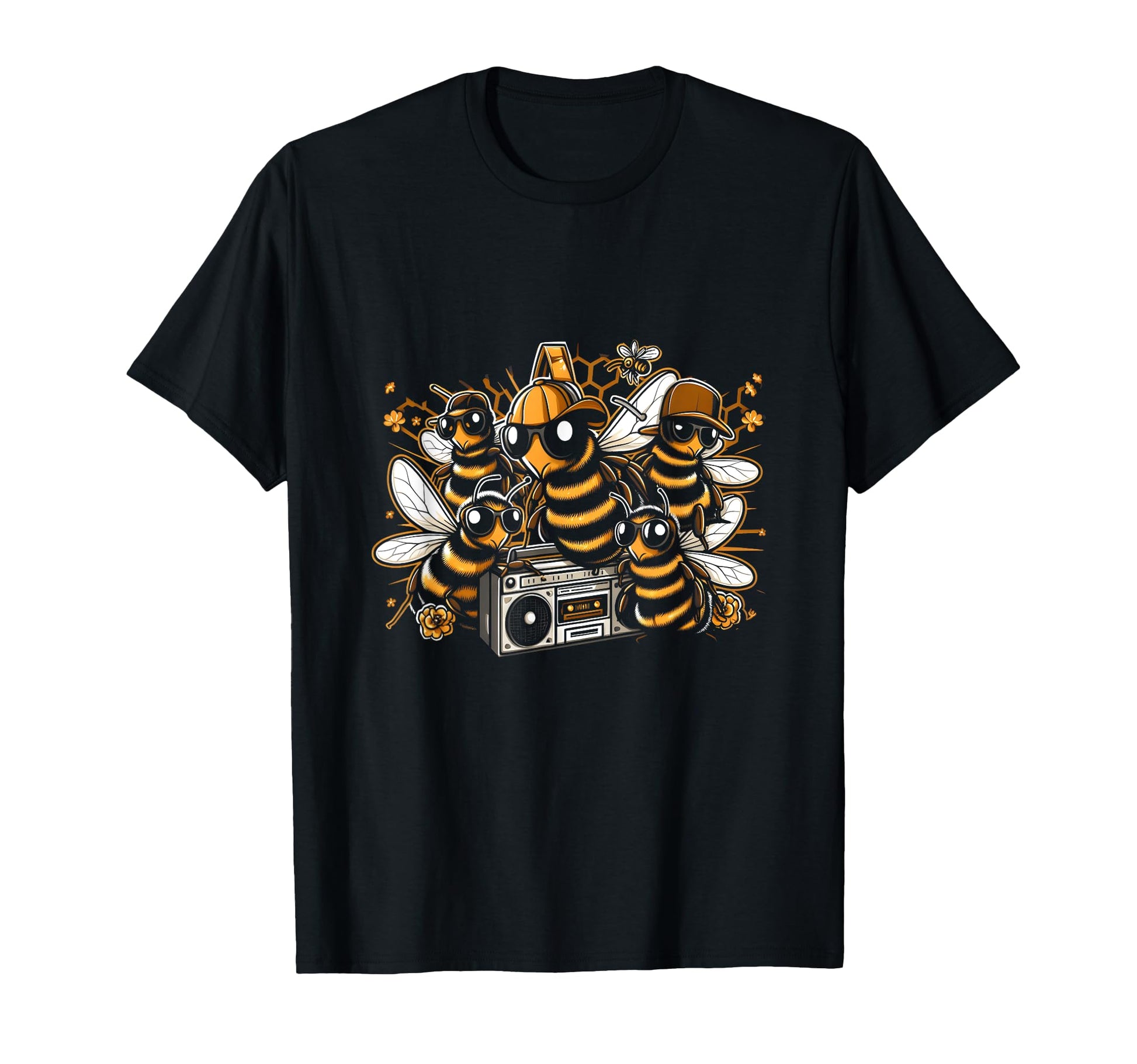 Bee Hip Hop Oldschool Rap Lover T-Shirt - Streetwear Style for Adults - T-Shirt, Sweatshirt, Hoodie
