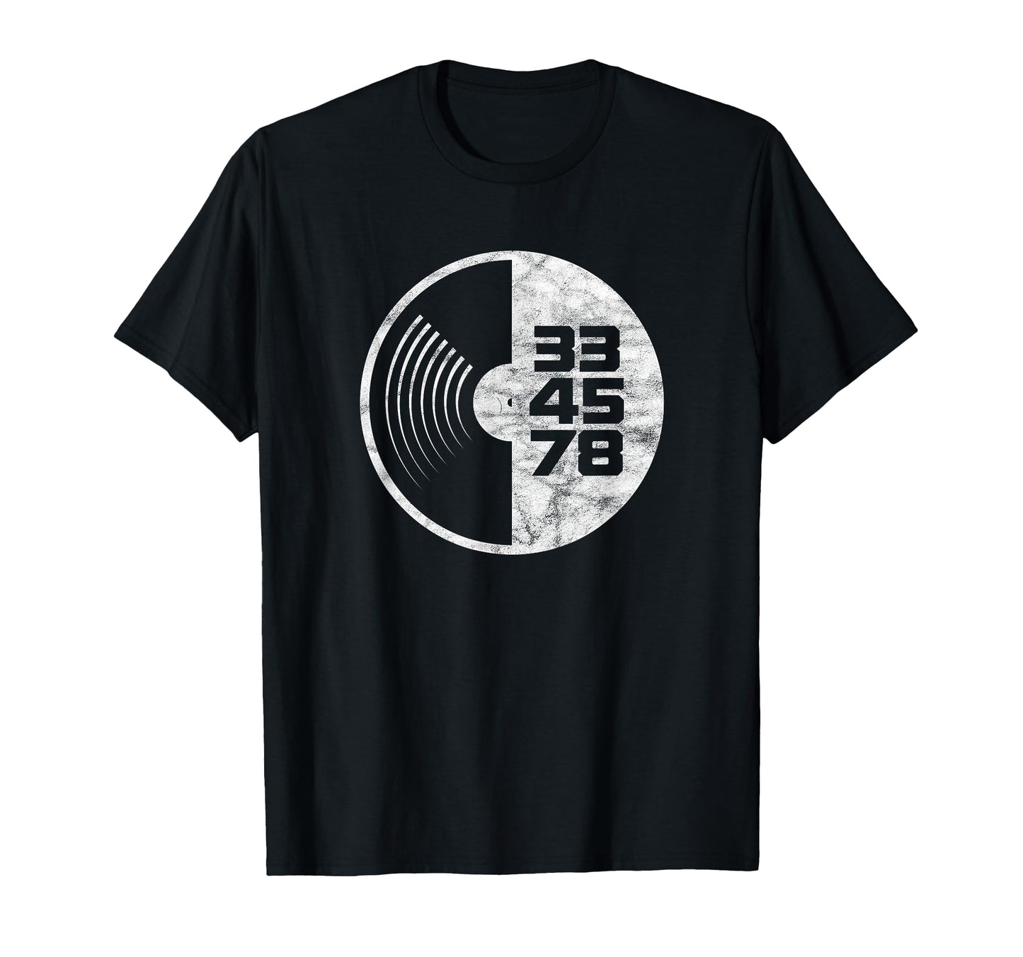 Turntable 33 45 78 Rpm Records Vinyl T-Shirt - Minimalist Print for Adults - T-Shirt, Sweatshirt, Hoodie