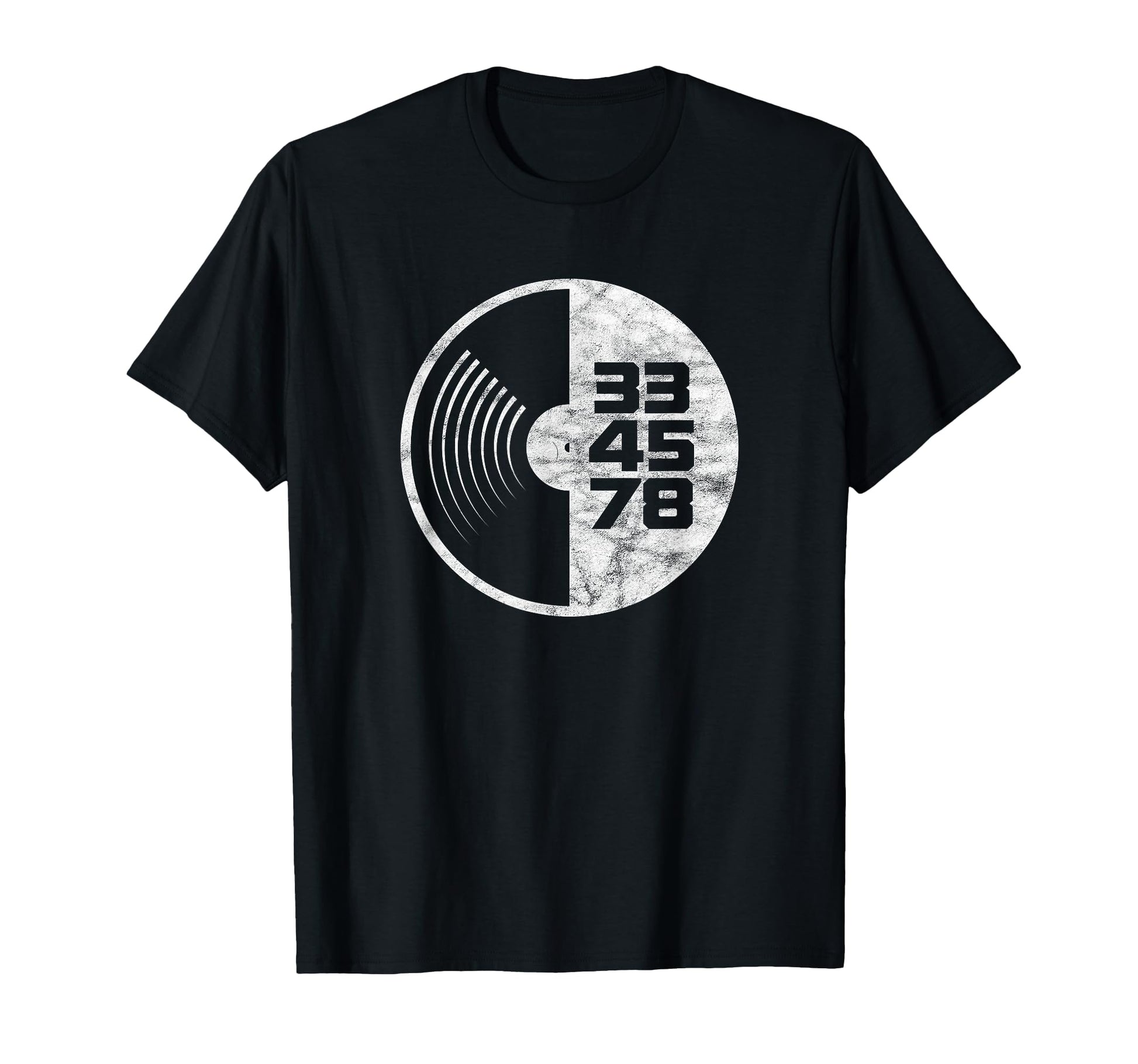 Turntable 33 45 78 Rpm Records Vinyl T-Shirt - Minimalist Print for Adults - T-Shirt, Sweatshirt, Hoodie