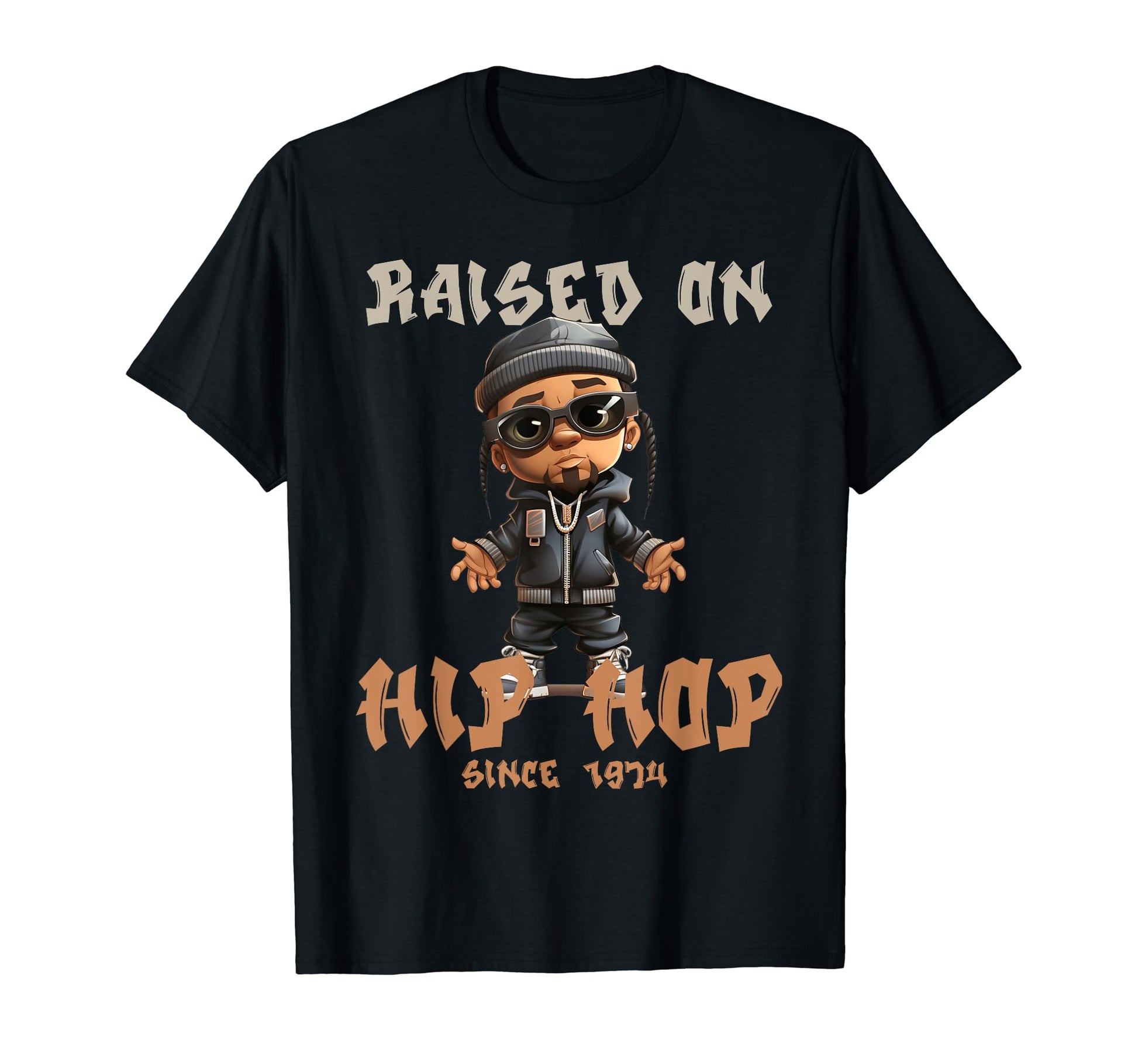 Raised Hip Hop Music Old School Rapper T-Shirt - Graphic Print Unisex - T-Shirt, Sweatshirt, Hoodie