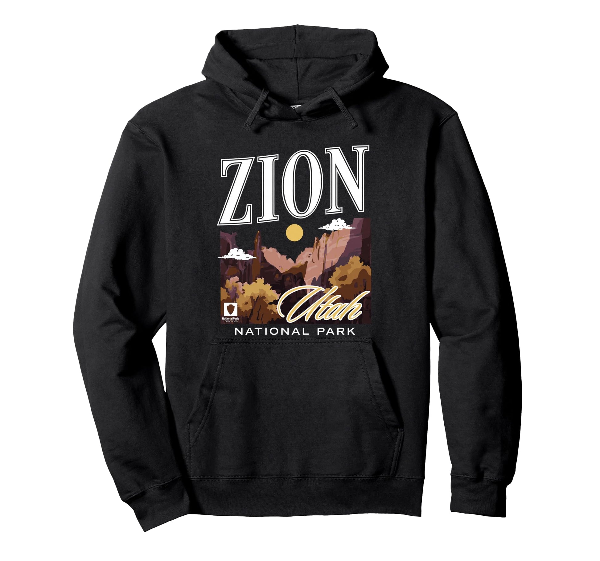 National Park Foundation Zion Utah Hoodie - Trendy Graphic for Adults - T-Shirt, Sweatshirt, Hoodie
