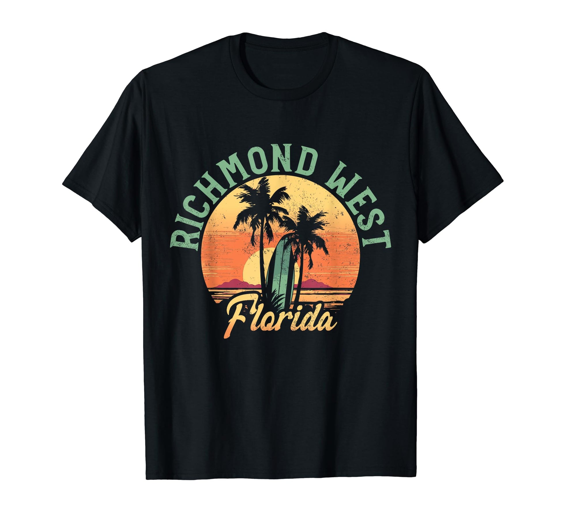 Richmond West Florida Surfer Beach T-Shirt - Minimalist Print Men Women - T-Shirt, Sweatshirt, Hoodie