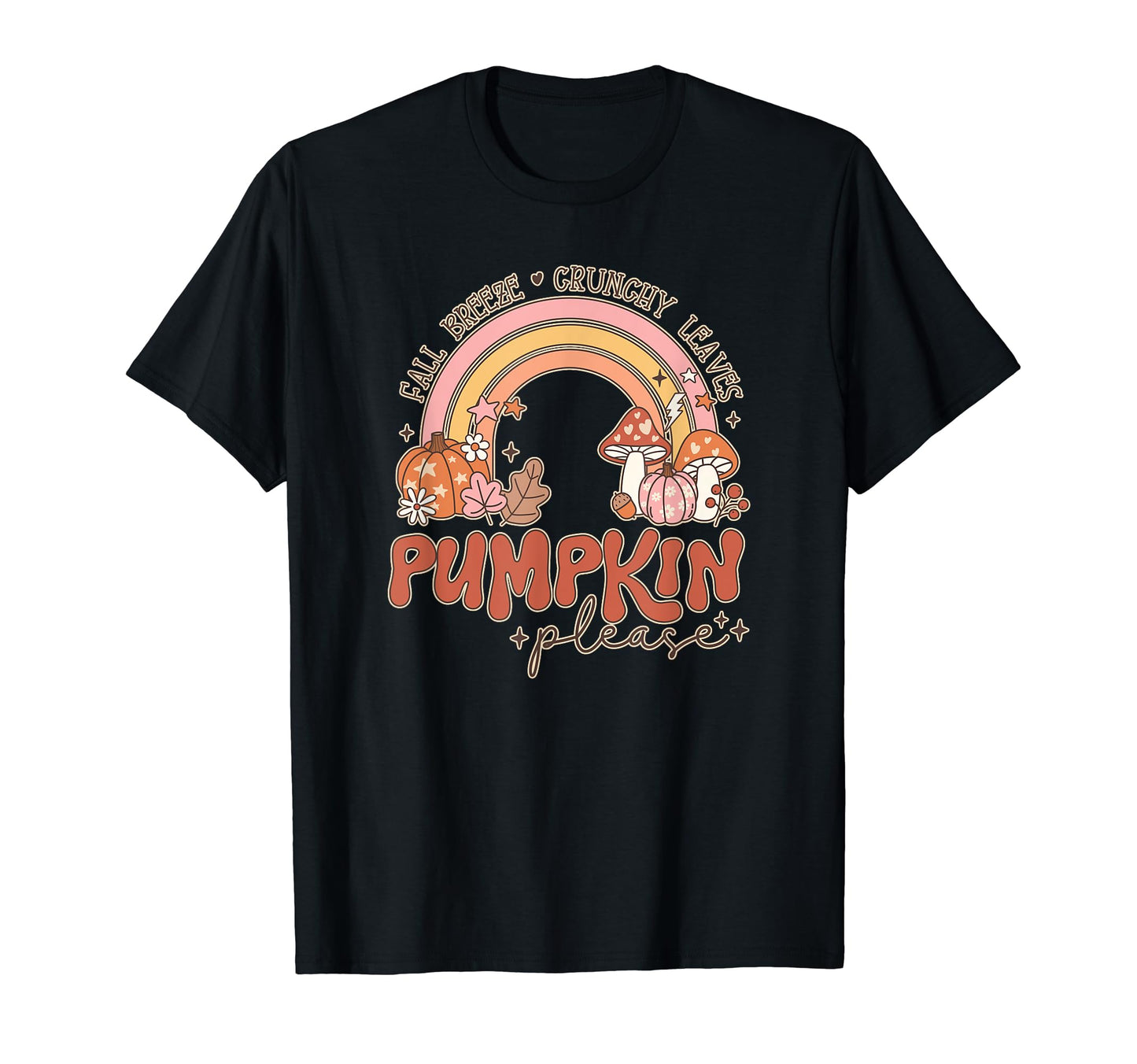Rainbow Fall Breeze Crunchy Leaves T-Shirt - Minimalist Print Unisex - T-Shirt, Sweatshirt, Hoodie