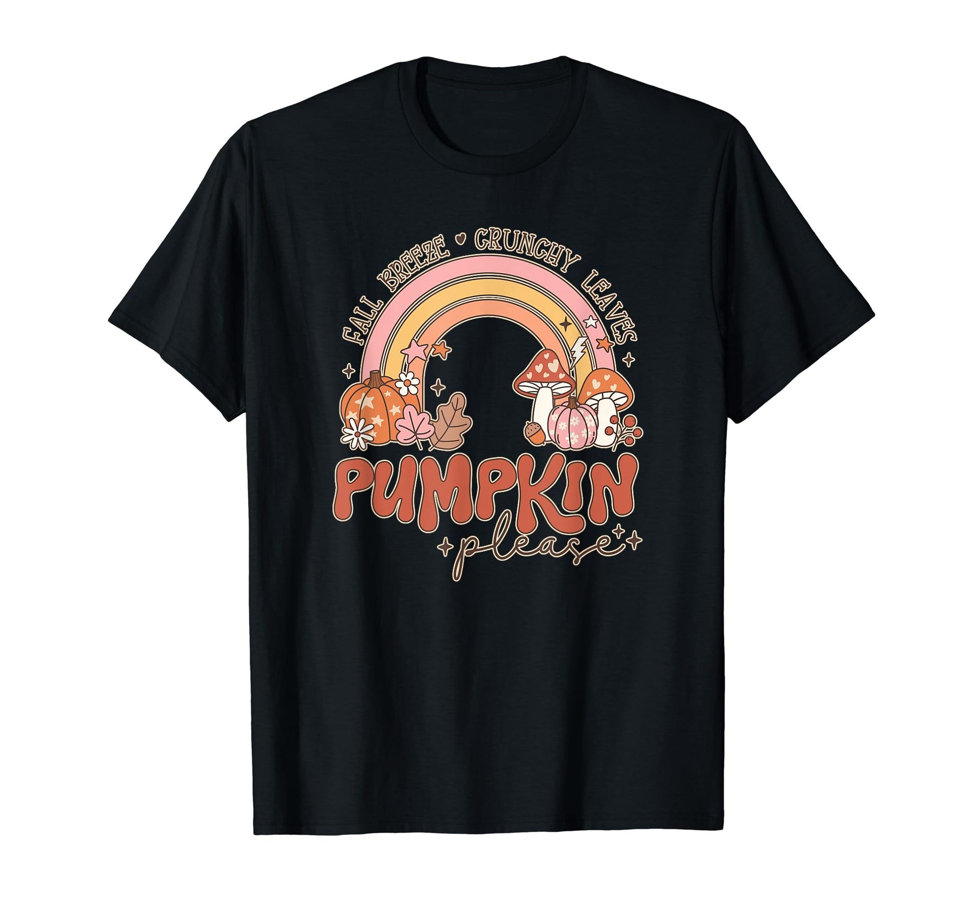Rainbow Fall Breeze Crunchy Leaves T-Shirt - Minimalist Print Unisex - T-Shirt, Sweatshirt, Hoodie