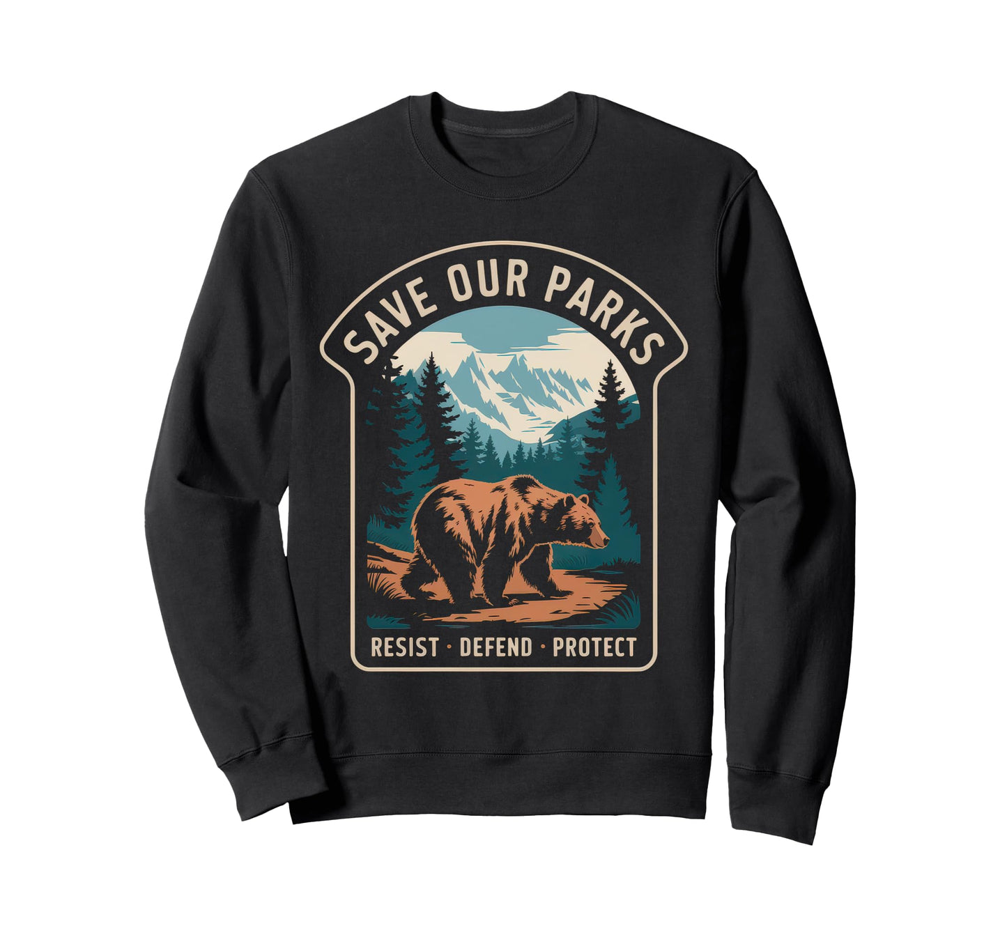 Save Our Parks Protect National Sweatshirt - Minimalist Print for Adults - T-Shirt, Sweatshirt, Hoodie