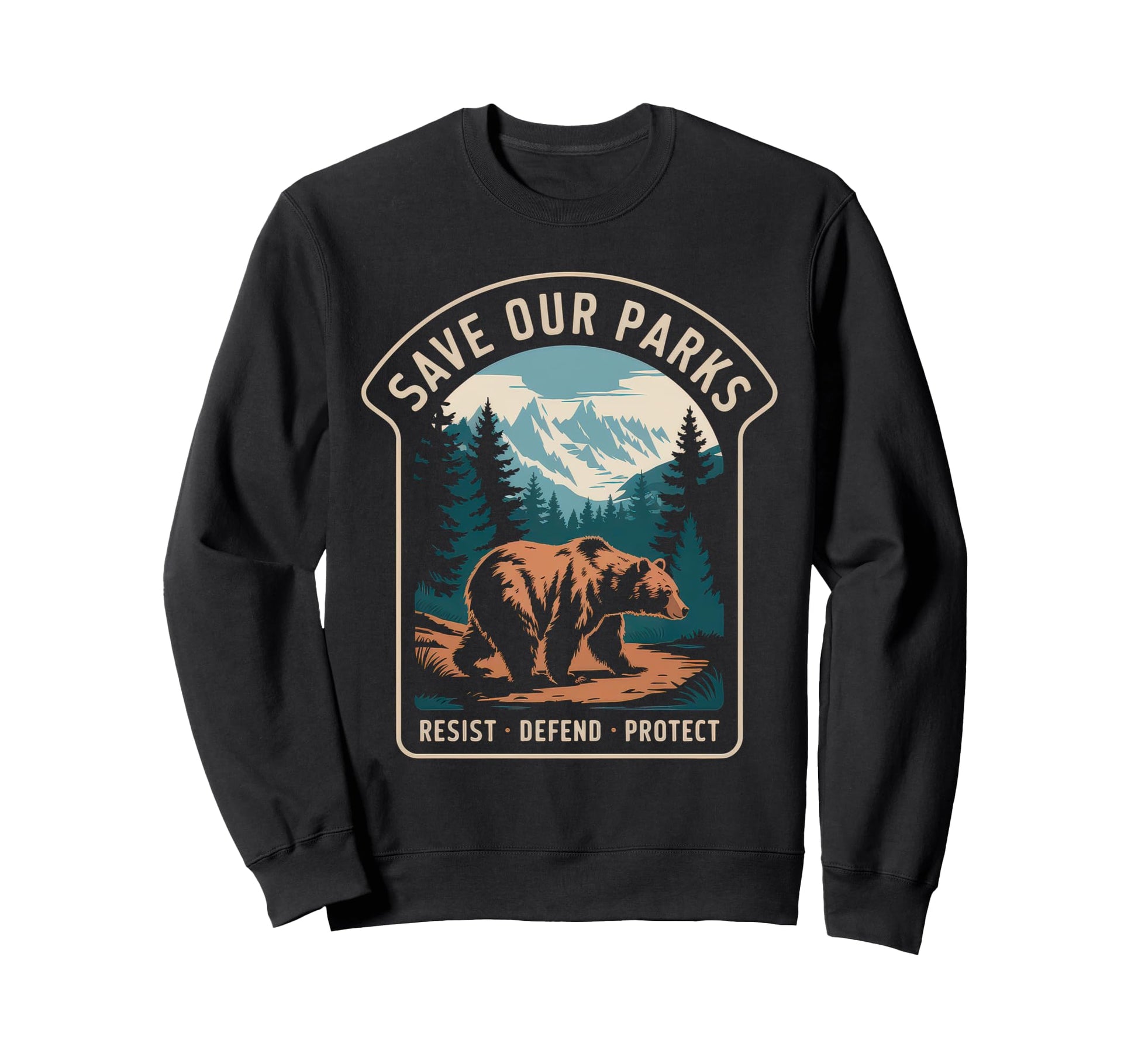 Save Our Parks Protect National Sweatshirt - Minimalist Print for Adults - T-Shirt, Sweatshirt, Hoodie