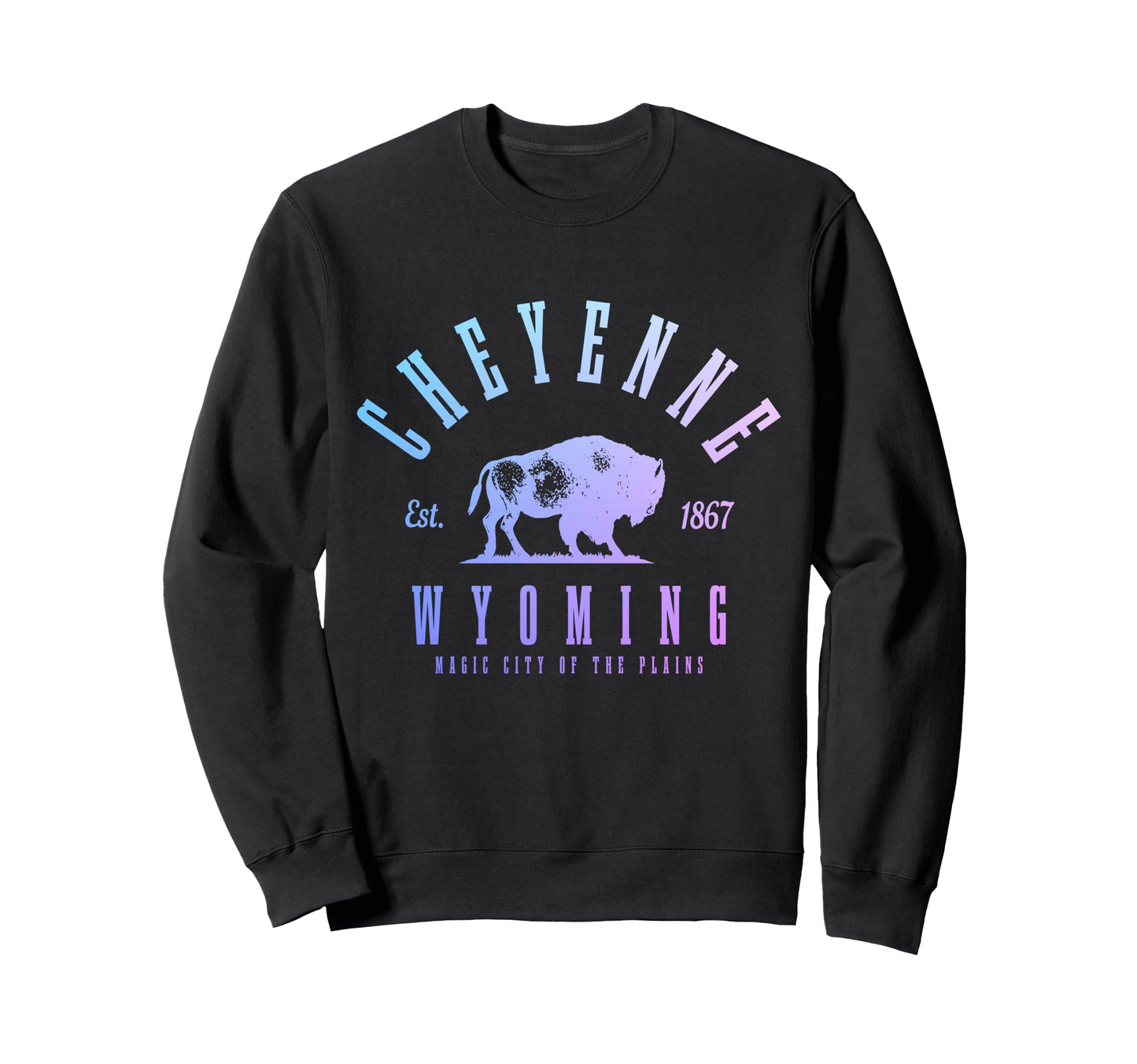 Cheyenne Wyoming Est 1867 Sweatshirt - Fun Novelty Design for Adults - T-Shirt, Sweatshirt, Hoodie