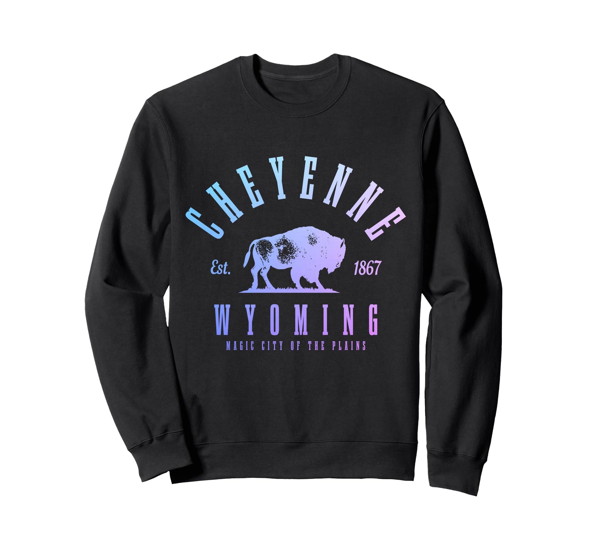 Cheyenne Wyoming Est 1867 Sweatshirt - Fun Novelty Design for Adults - T-Shirt, Sweatshirt, Hoodie