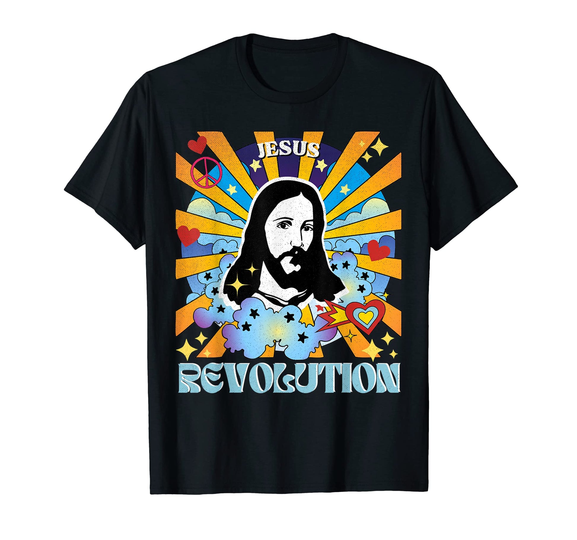 Jesus Revolution Groovy Hippie 60S T-Shirt - Minimalist Print for Adults - T-Shirt, Sweatshirt, Hoodie