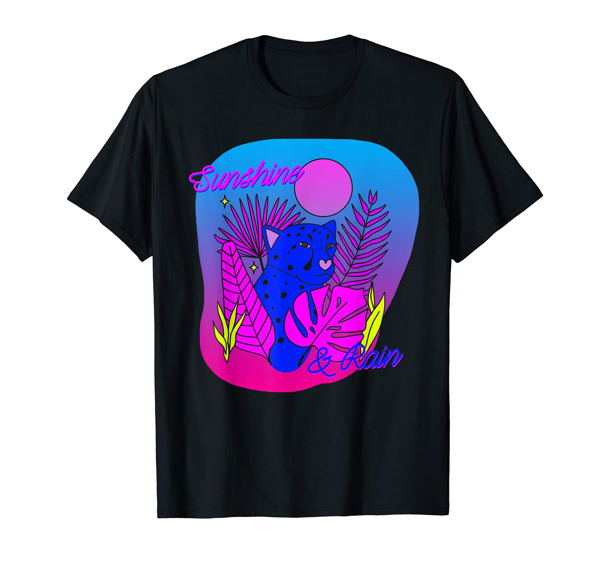 Cheetah Panther Vaporwave Aesthetic T-Shirt - Trendy Graphic Men Women - T-Shirt, Sweatshirt, Hoodie