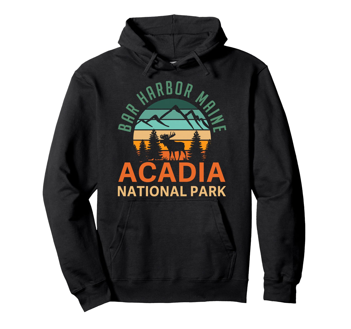 Bar Harbor Maine Acadia National Park Hoodie - Trendy Graphic Men Women - T-Shirt, Sweatshirt, Hoodie
