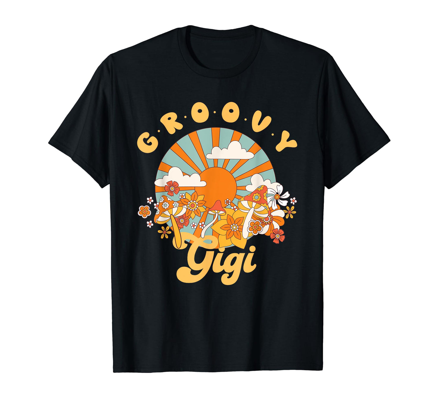 Groovy Gigi Rainbow Colorful T-Shirt - Aesthetic Graphic for Adults - T-Shirt, Sweatshirt, Hoodie