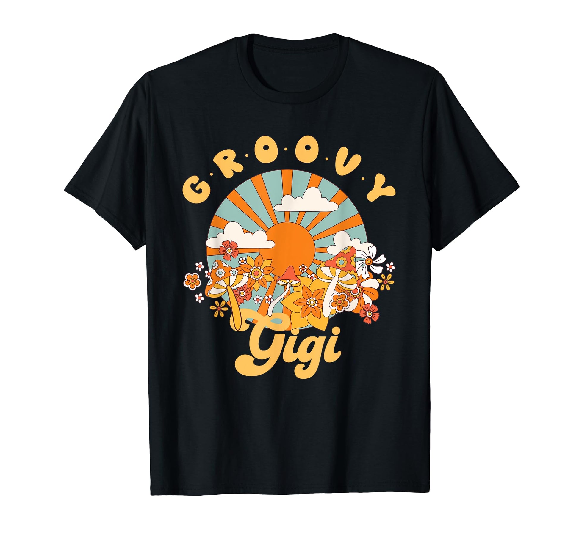 Groovy Gigi Rainbow Colorful T-Shirt - Aesthetic Graphic for Adults - T-Shirt, Sweatshirt, Hoodie