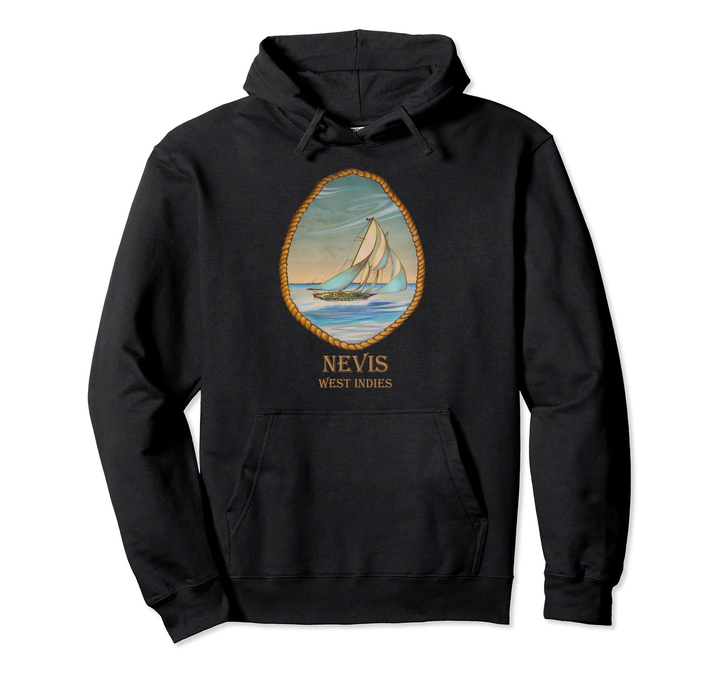 Nevis West Indies Sailboat Vacation Hoodie - Streetwear Style for Adults - T-Shirt, Sweatshirt, Hoodie