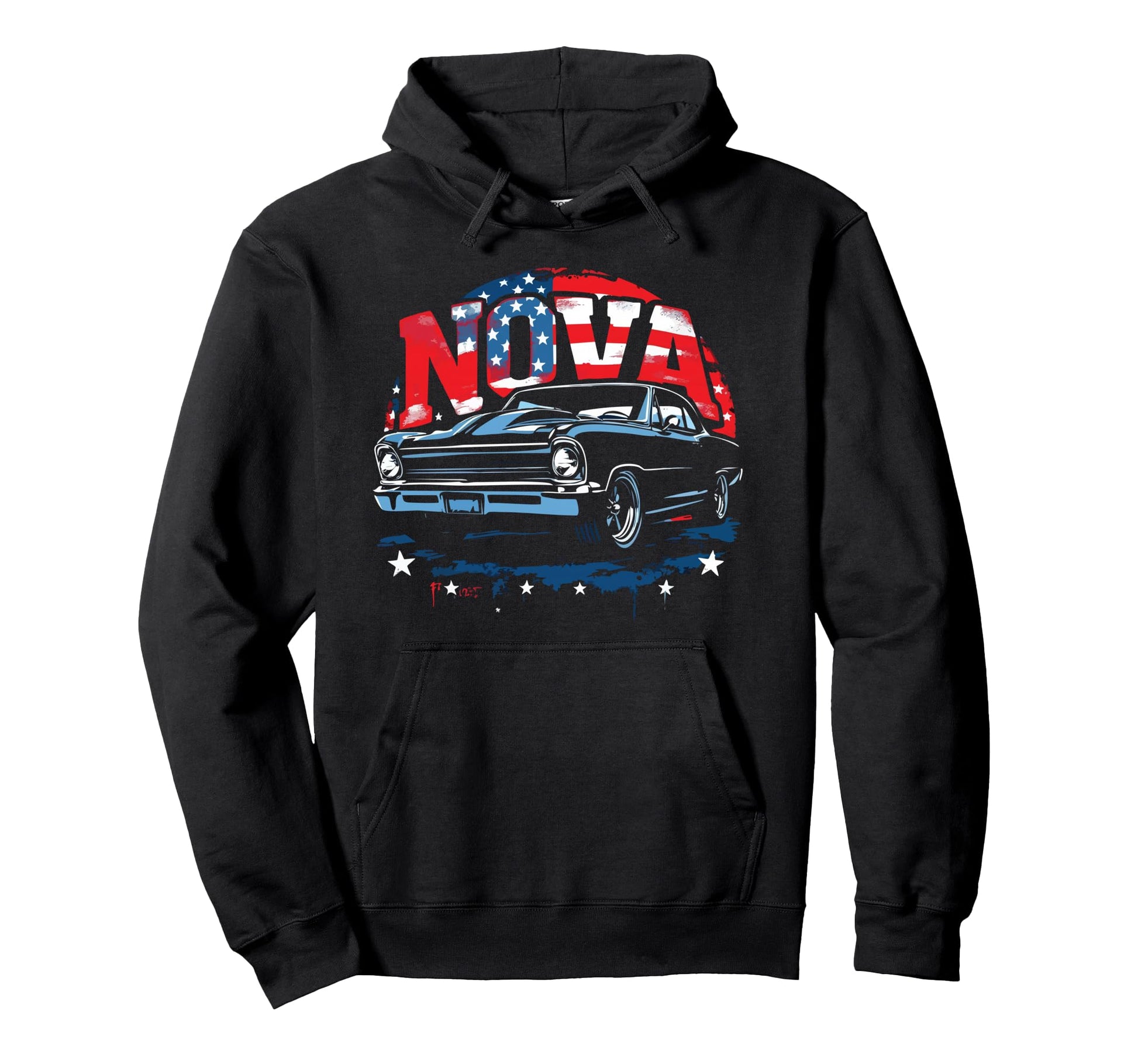 1966 1967 Nova Ss Usa Flag Patriotic Hoodie - Trendy Graphic for Adults - T-Shirt, Sweatshirt, Hoodie