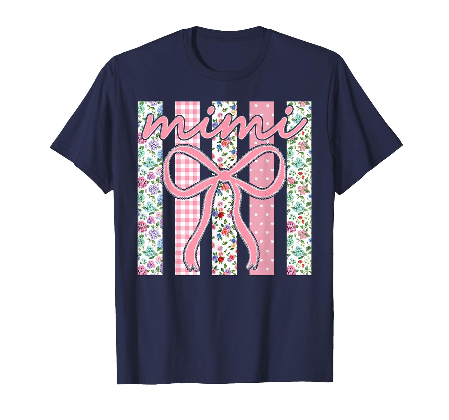 Striped Mimi Floral Coquette Mimi Bow T-Shirt - Novelty Apparel Men Women - T-Shirt, Sweatshirt, Hoodie