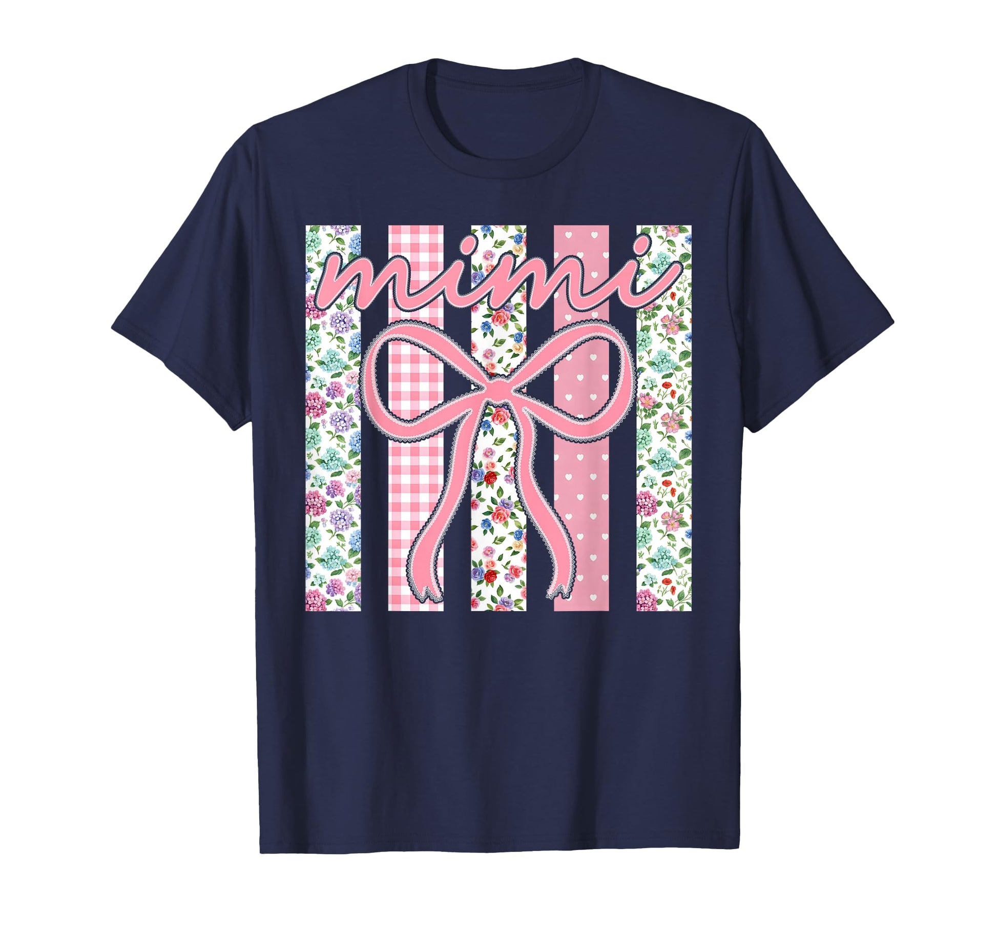 Striped Mimi Floral Coquette Mimi Bow T-Shirt - Novelty Apparel Men Women - T-Shirt, Sweatshirt, Hoodie