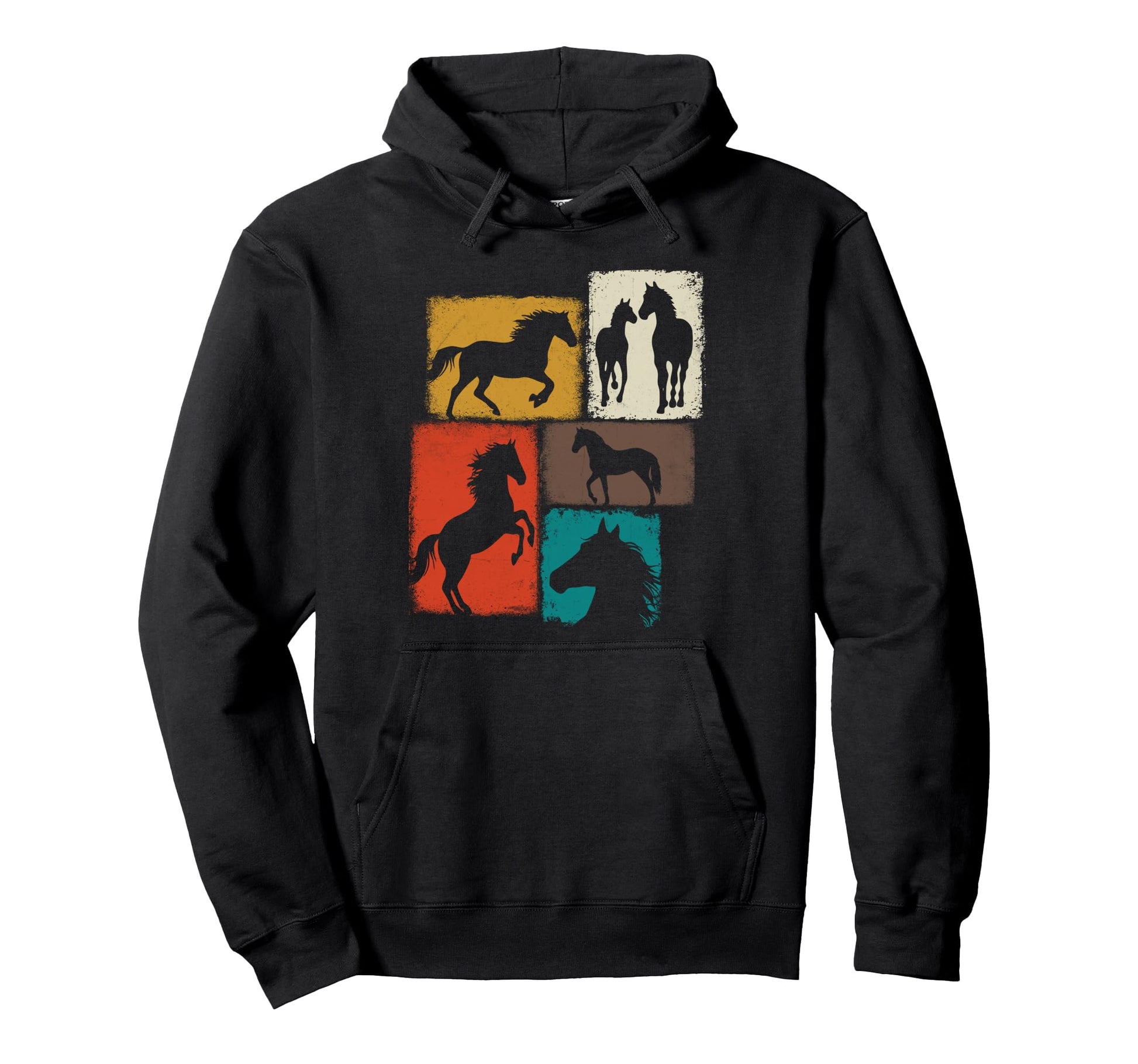 Horse Collage Cowboy Cowgirl Hoodie - Custom Art Print Men Women - T-Shirt, Sweatshirt, Hoodie