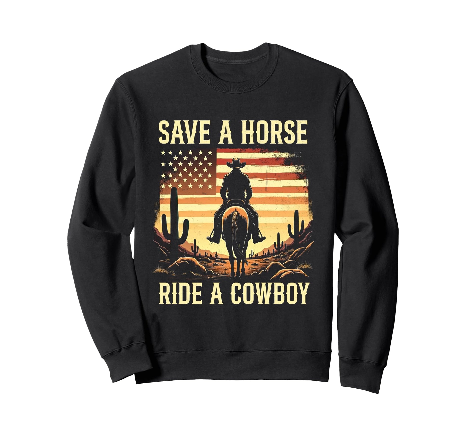 Save Horse Ride Cowboy Horseback Sweatshirt - Streetwear Style Men Women - T-Shirt, Sweatshirt, Hoodie
