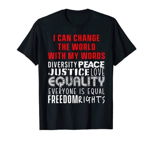 Black History Month Change World Peace T-Shirt - Trendy Graphic for Adults - T-Shirt, Sweatshirt, Hoodie