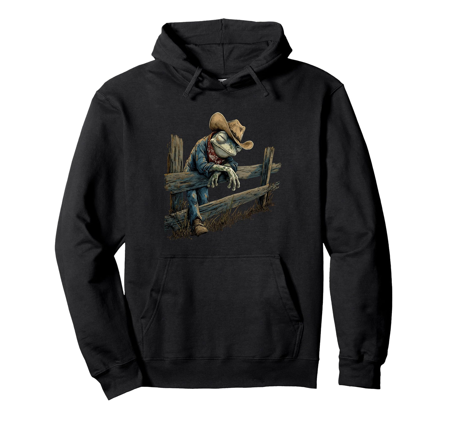 Country Cowboy Frog Toad Rodeo Hoodie - Casual Everyday Wear for Adults - T-Shirt, Sweatshirt, Hoodie
