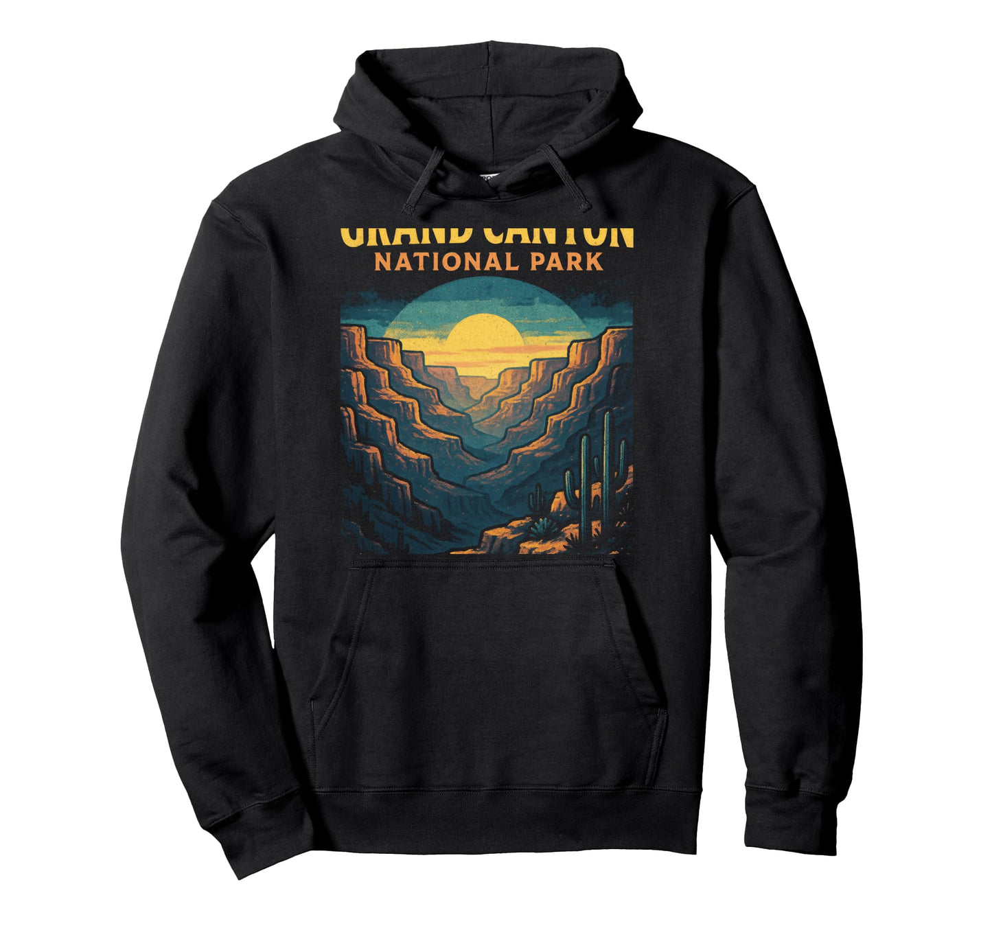 Grand Canyon National Park Sunset Hiking Hoodie - Novelty Apparel Men Women - T-Shirt, Sweatshirt, Hoodie