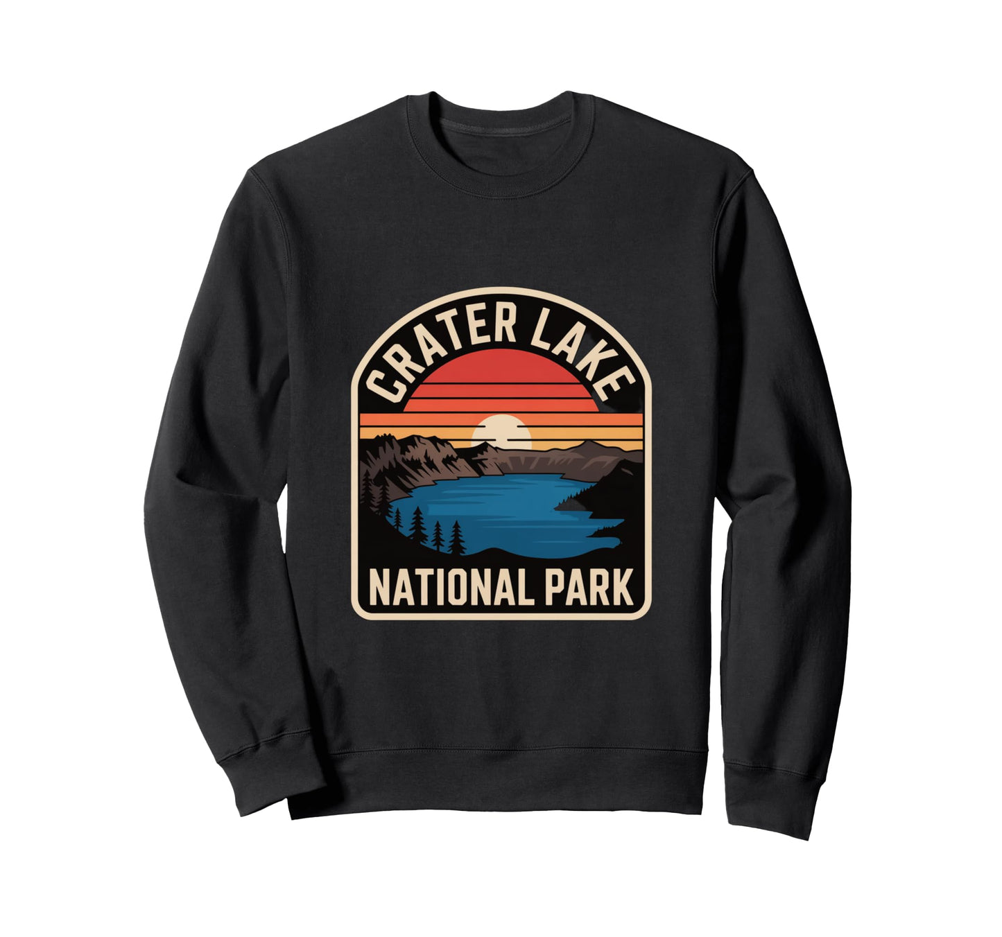 Crater Lake National Park Sunset Sweatshirt - Aesthetic Graphic Men Women - T-Shirt, Sweatshirt, Hoodie