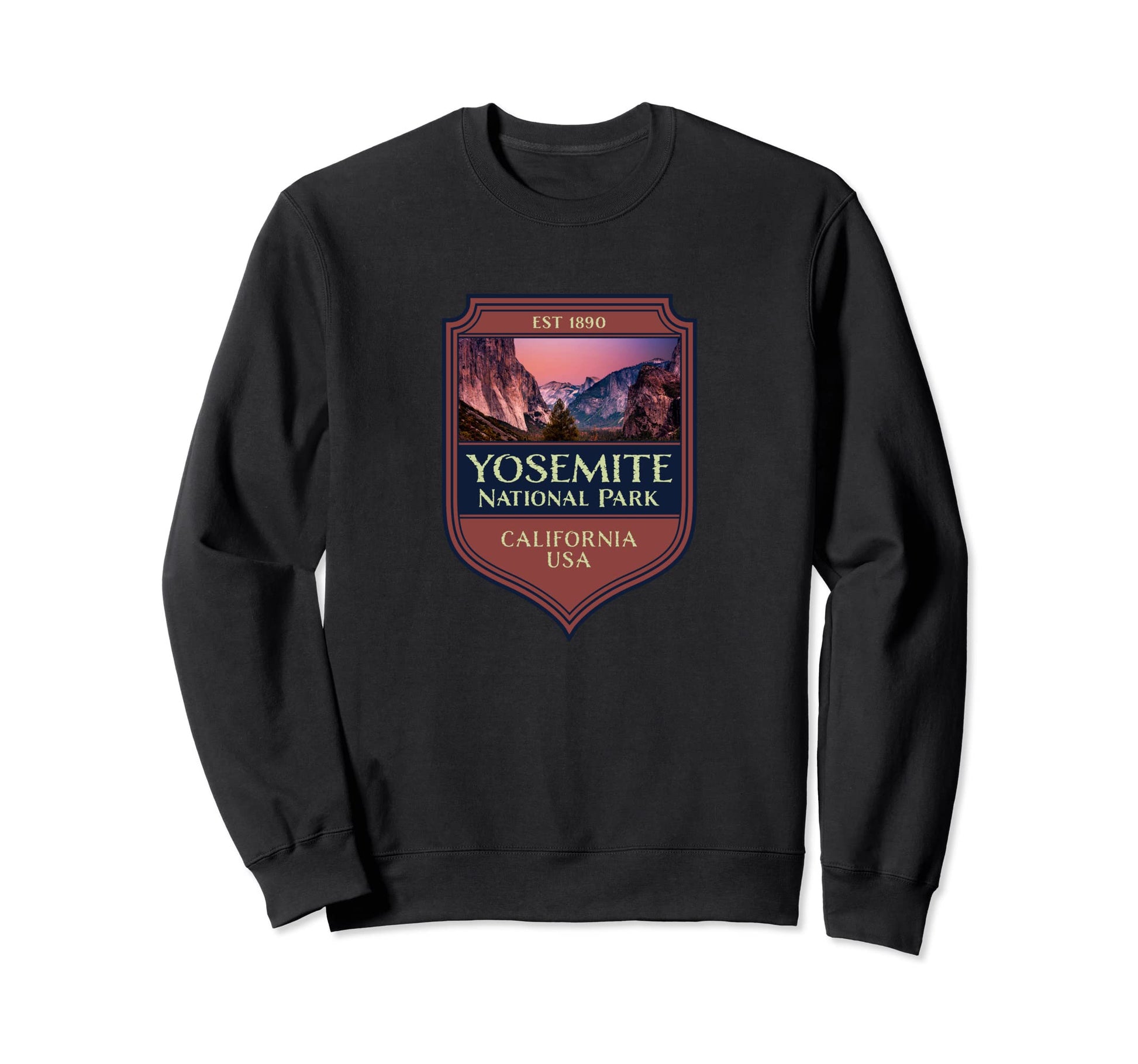 Yosemite National Park Picture Sweatshirt - Minimalist Print for Adults - T-Shirt, Sweatshirt, Hoodie